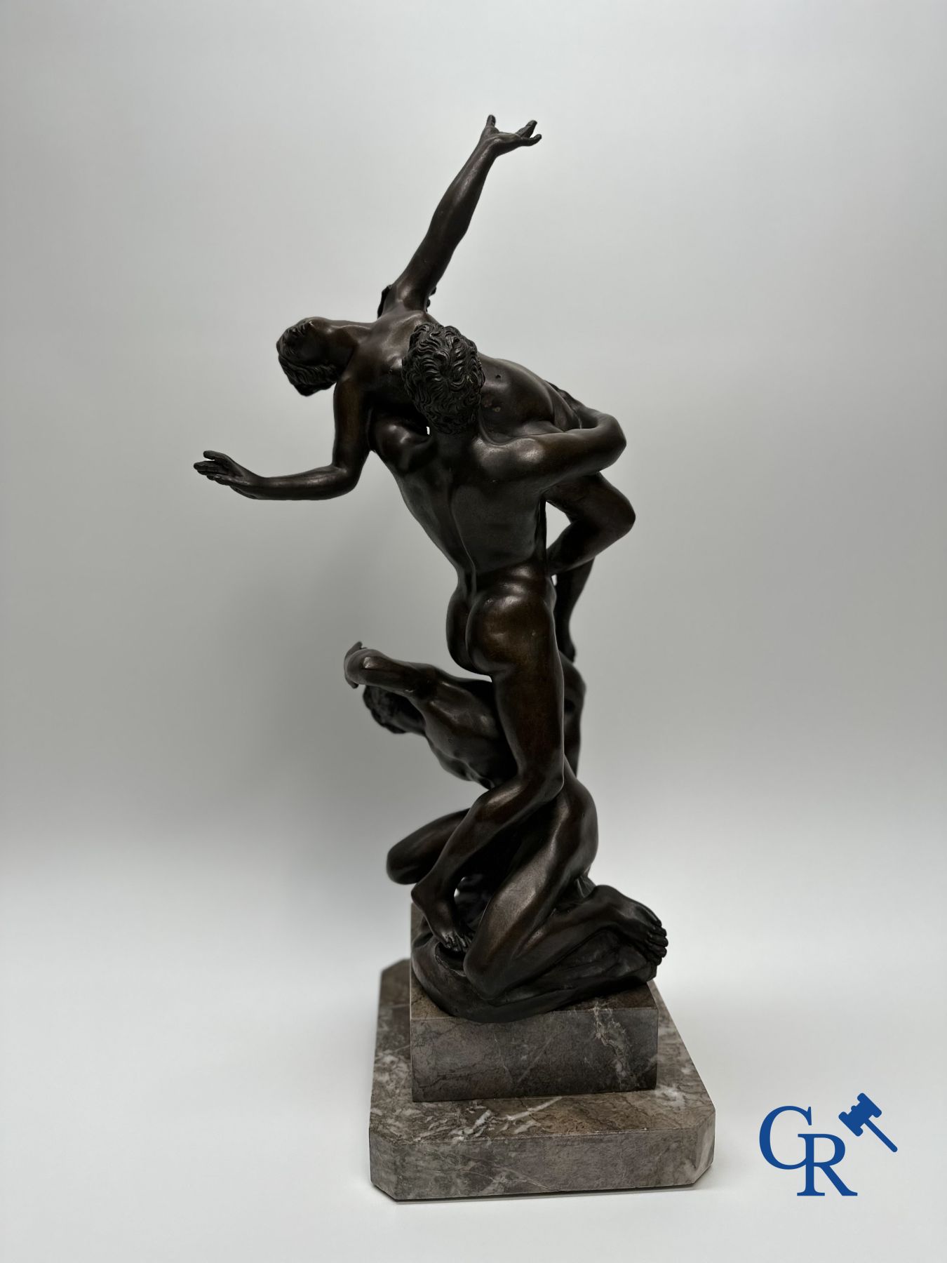 Statue en bronze de l'Enlèvement des Sabines d'après Giambologna. 20ème.