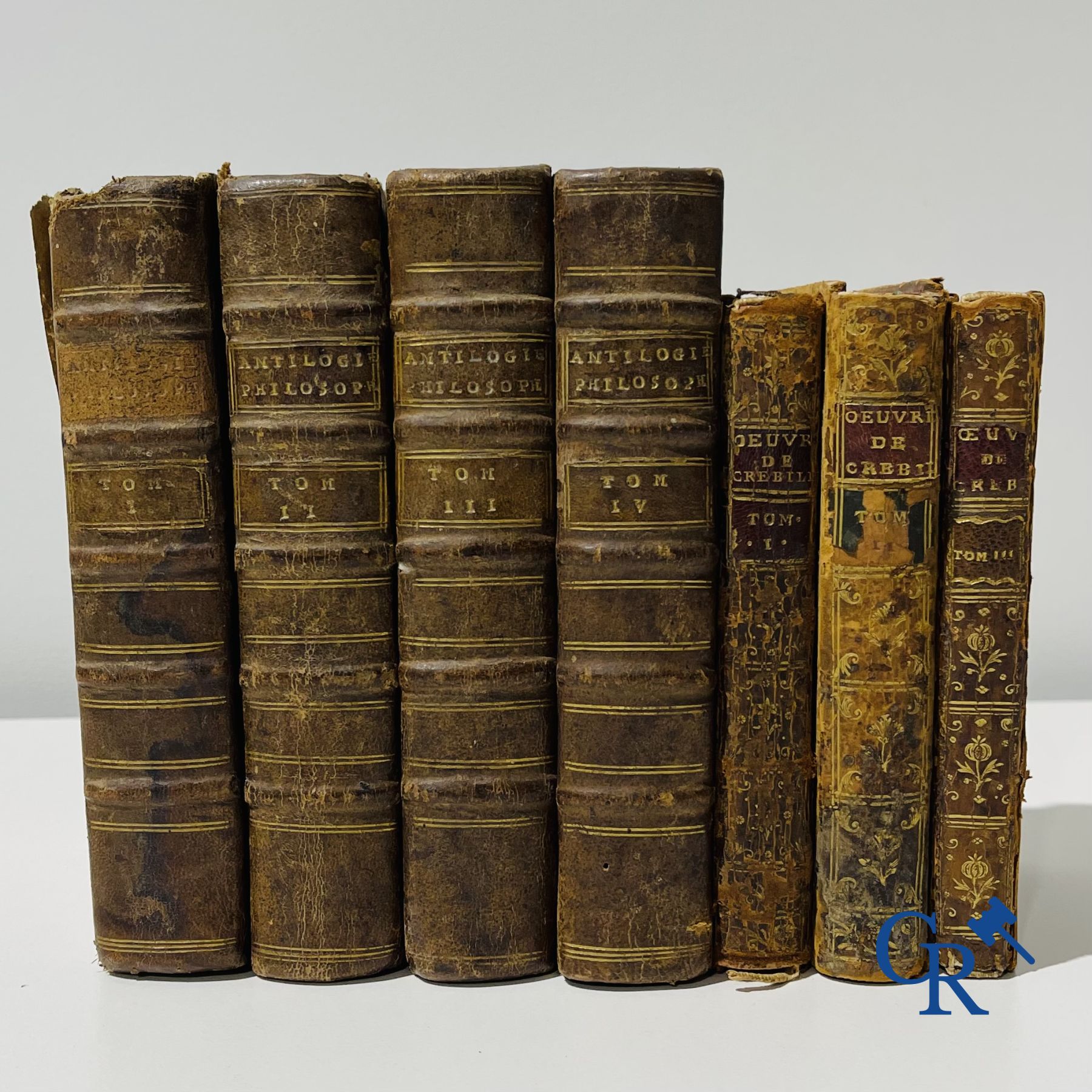 Early printed books: Abbé de Fontenay (4 volumes) 1774 and Les oeuvres de monsieur de Crébillon (3 volumes) 1754.