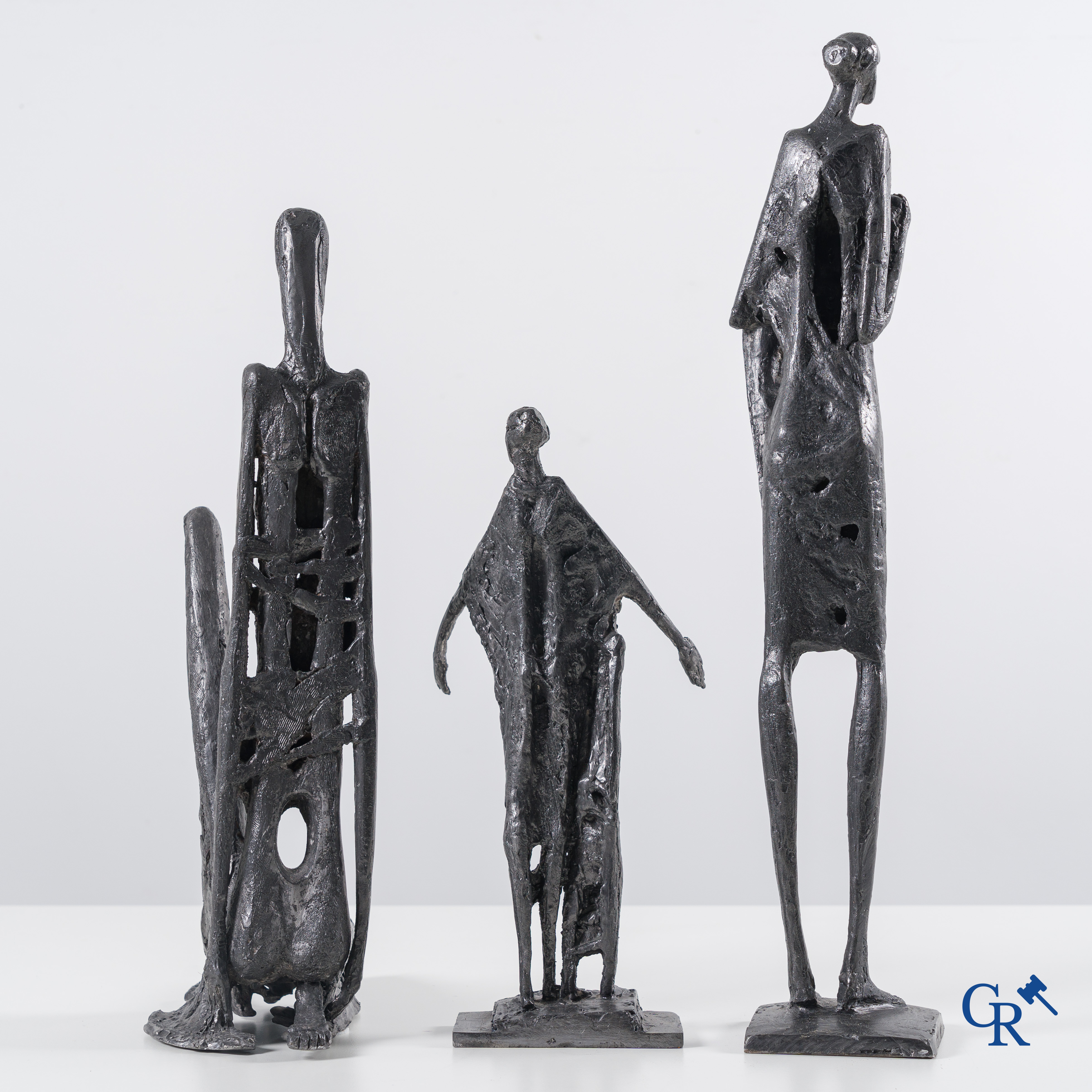 André Fricx (Tournai 1928): 3 sculptures cast in the lost wax technique. Signed Fricx.