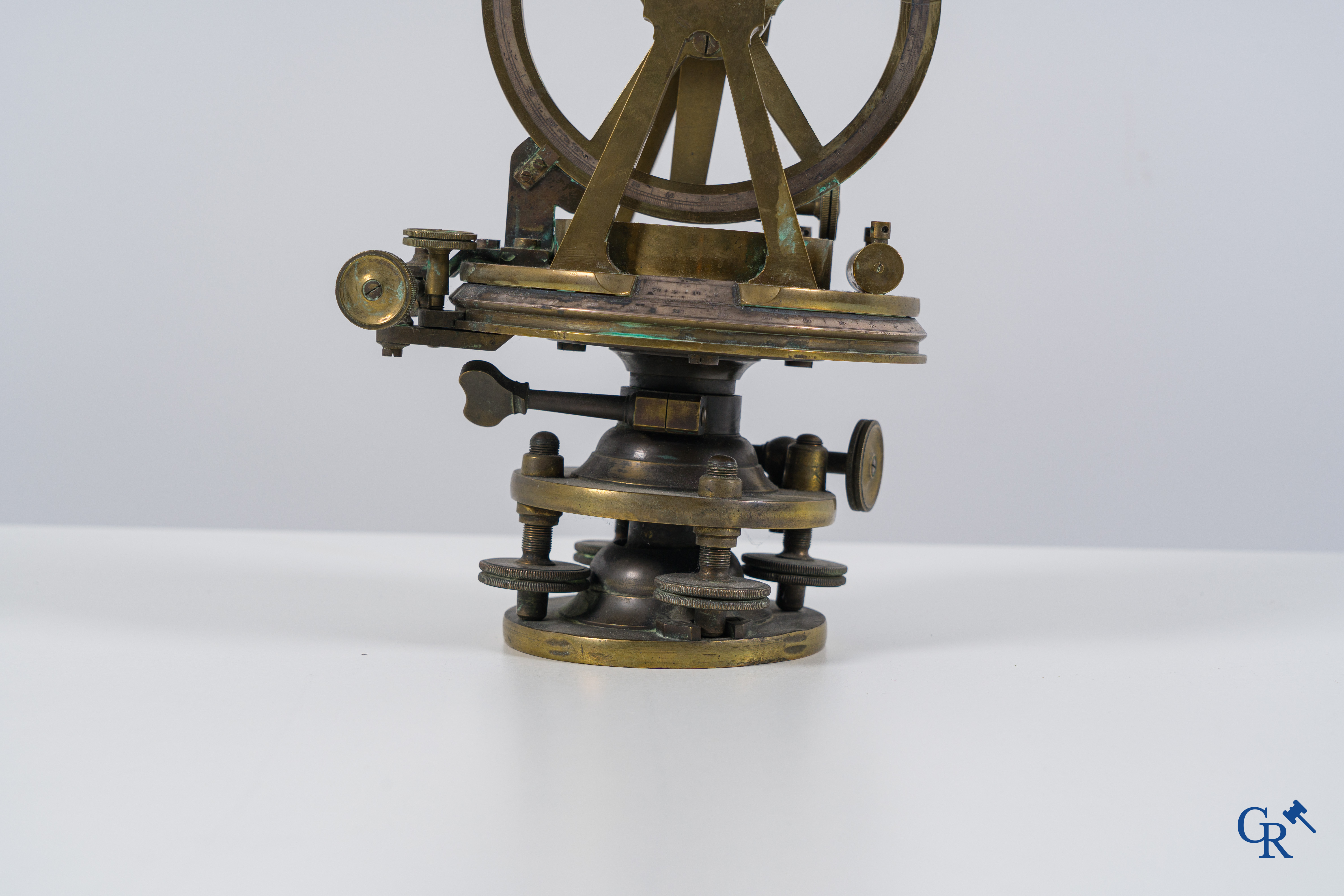 Scientific objects: A theodolite made by Troughton & Simms in London.