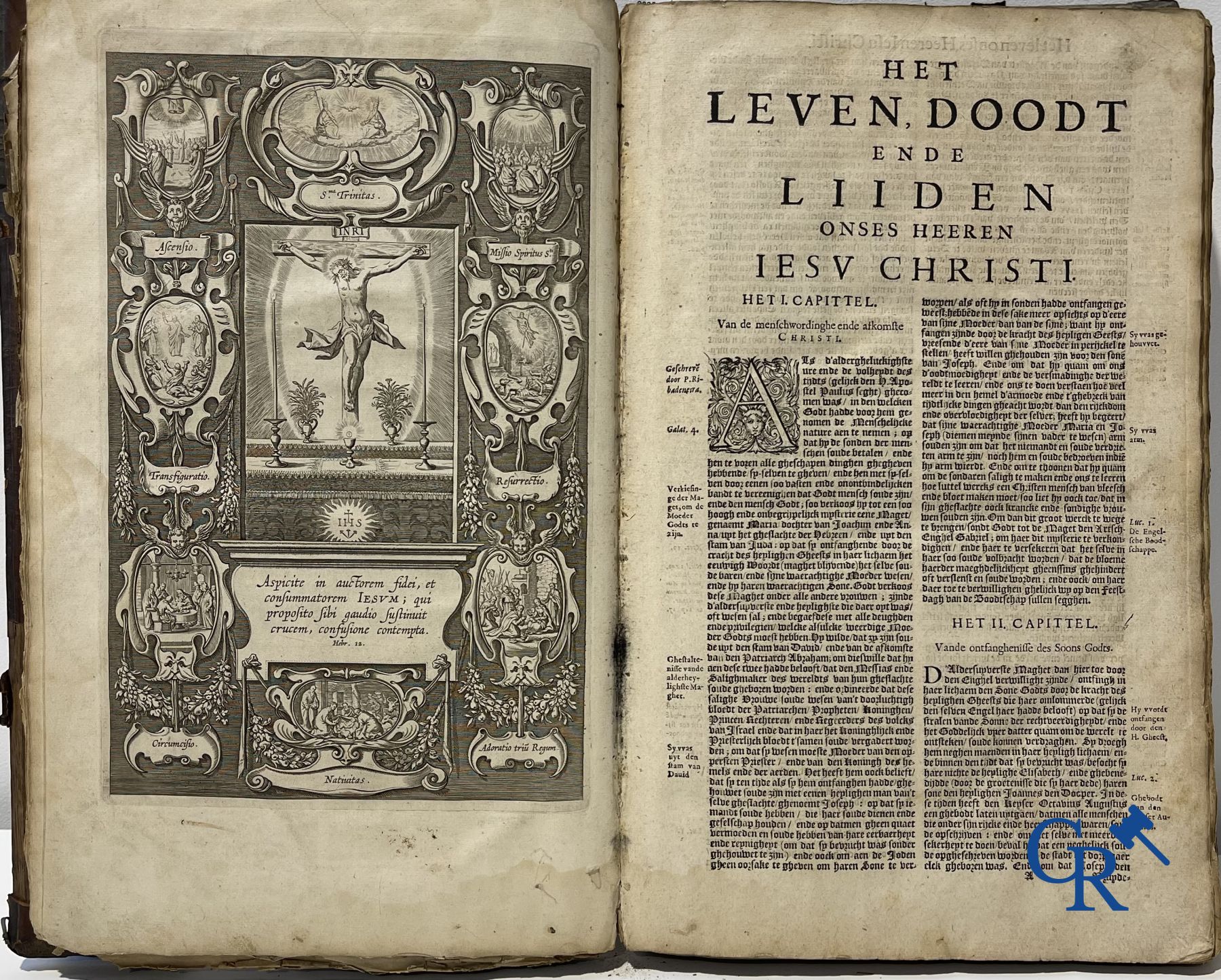 Early printed books: Pedro de Ribadeneira, Heribert Rosweyde, P. Andreas De Boeye. Antwerp 1665 and 1631.