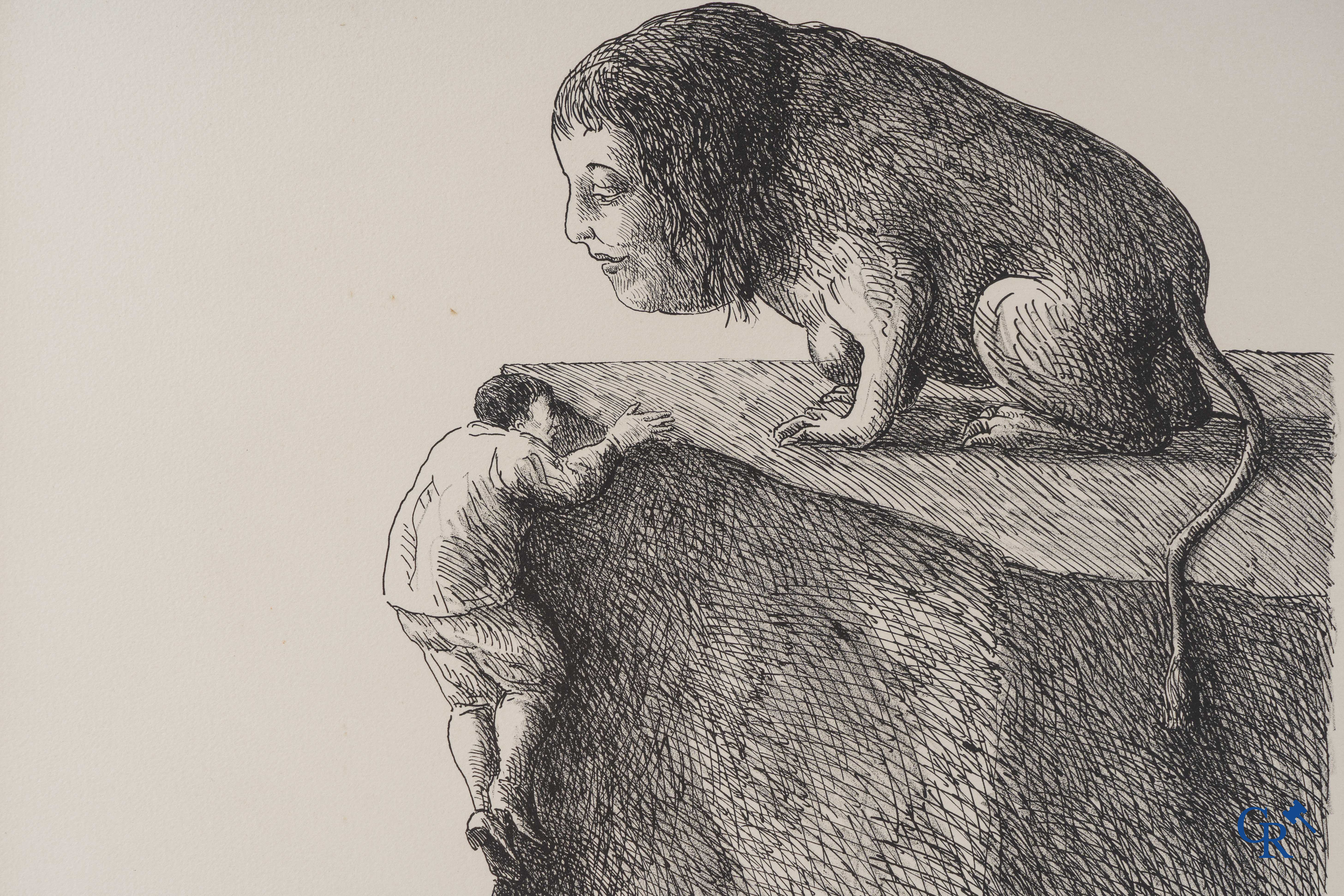 Roland Topor (1938-1997) lithographie, 102/150.