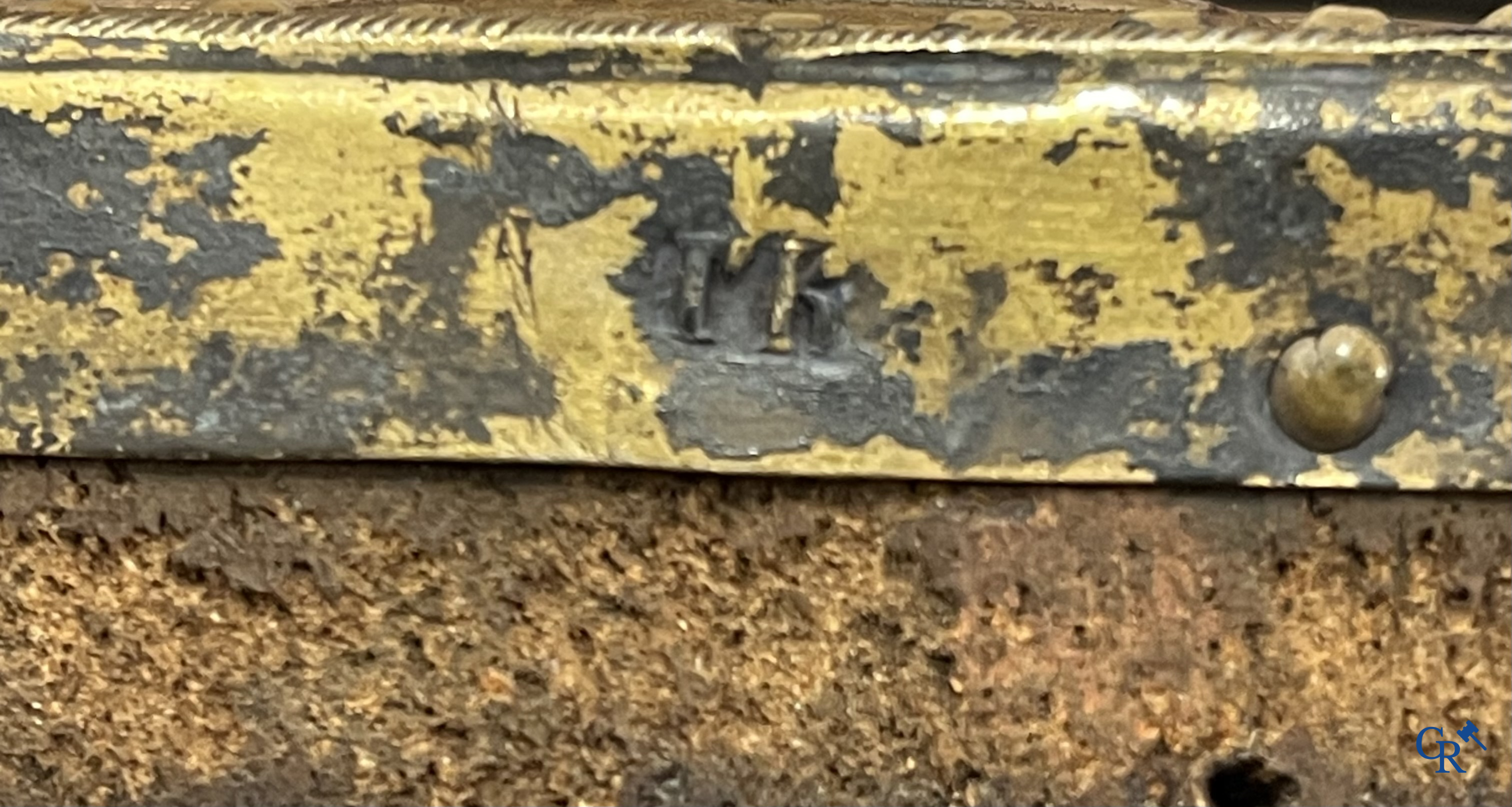 Russisch werk. De geboorte van Jezus. Grote Russische icoon met zilver oklad. Zilvergehalte 84 en gedateerd 1883.