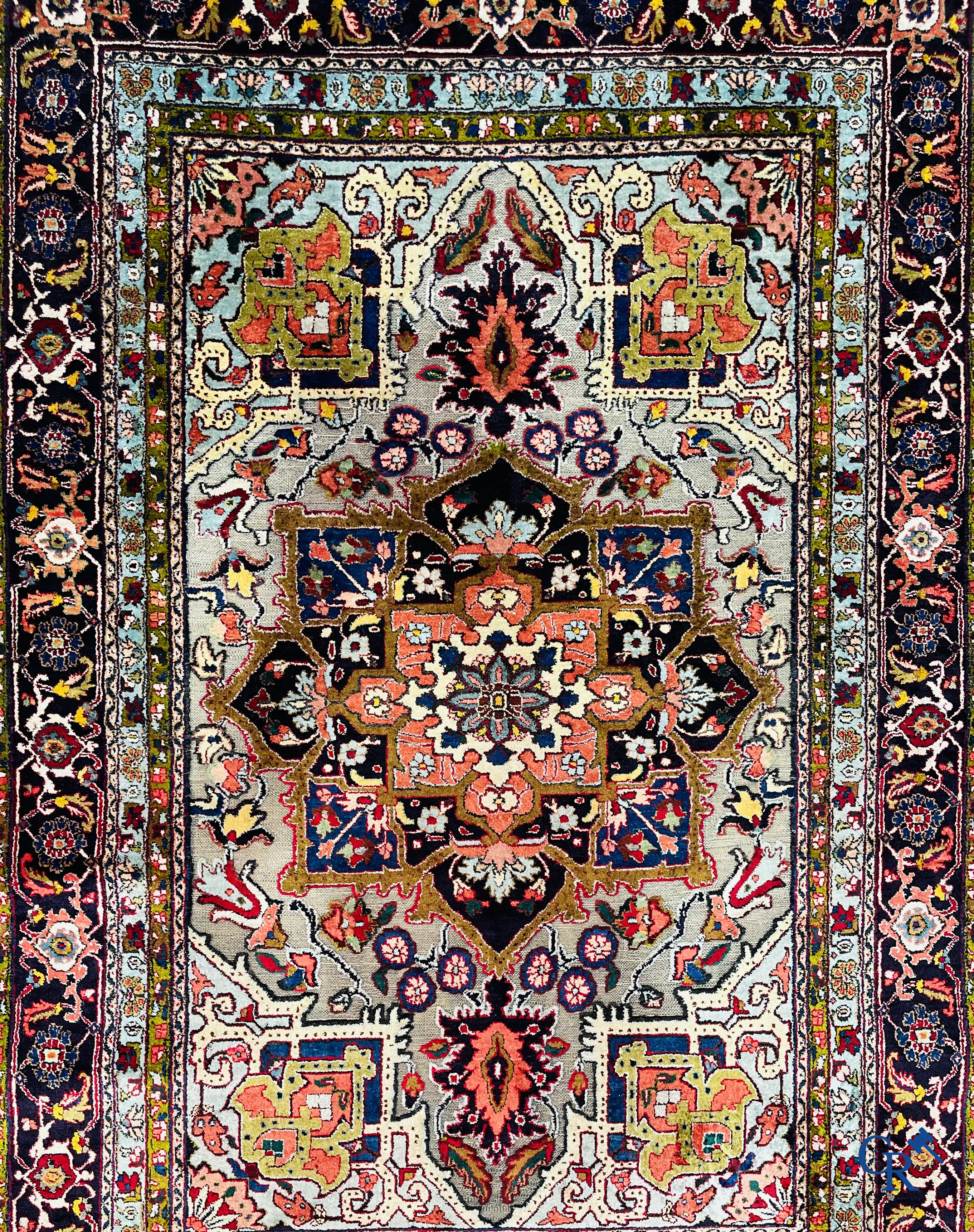 Oriental carpets: Heriz, an exceptionally finely knotted carpet decorated with silver thread.