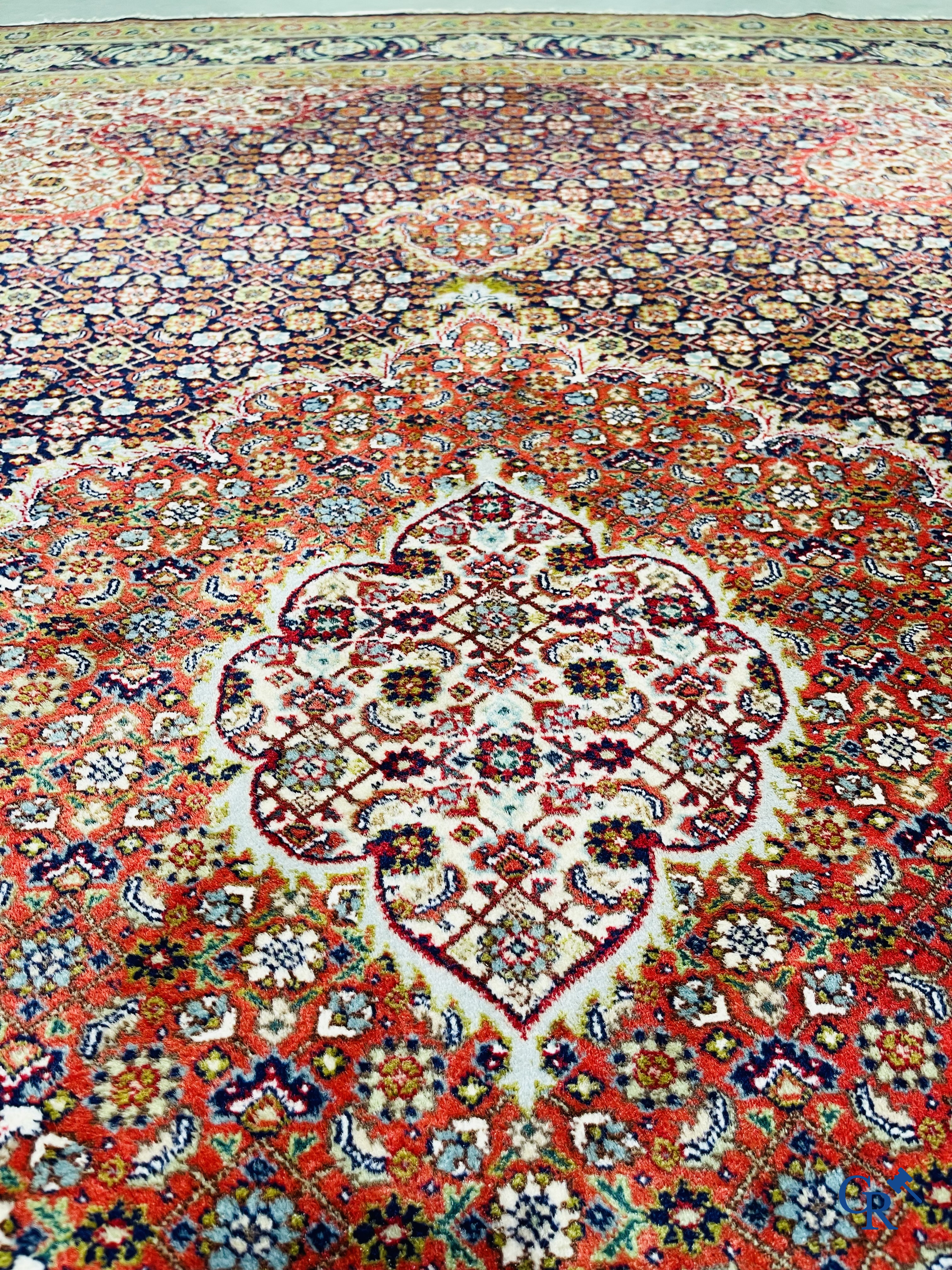 Tapis d'Orient: Tabriz, Iran. Grand tapis persan noué à la main.