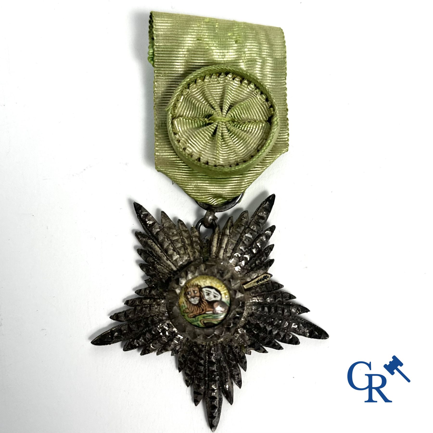 Medals - Order of the Crown Medals of Honor - Decorations: Iran - Persia: Officers decoration in silver.