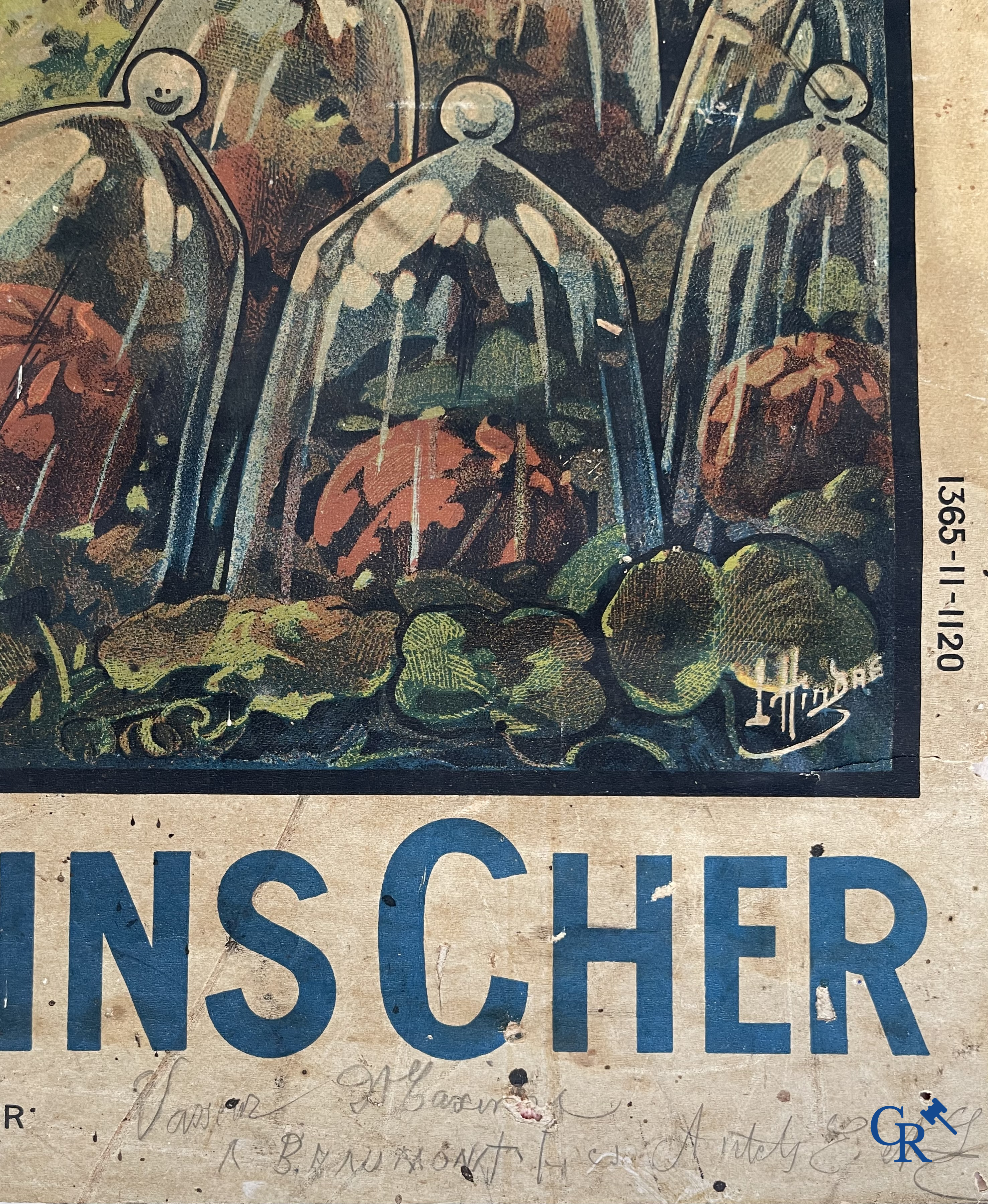 Léon Hingre (1860-1926) Pneu Vélo Michelin. Prachtige affiche voor fietsbanden Michelin. Circa 1910.