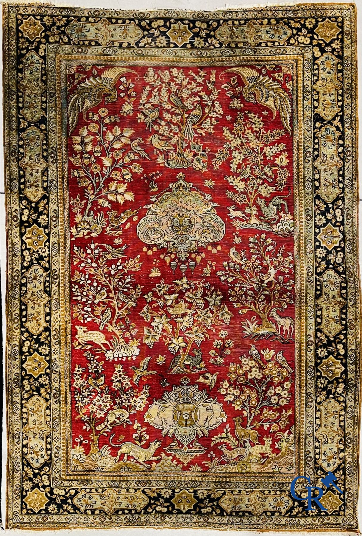 Oriental carpets: Ghoum. 2 Oriental carpets in silk.