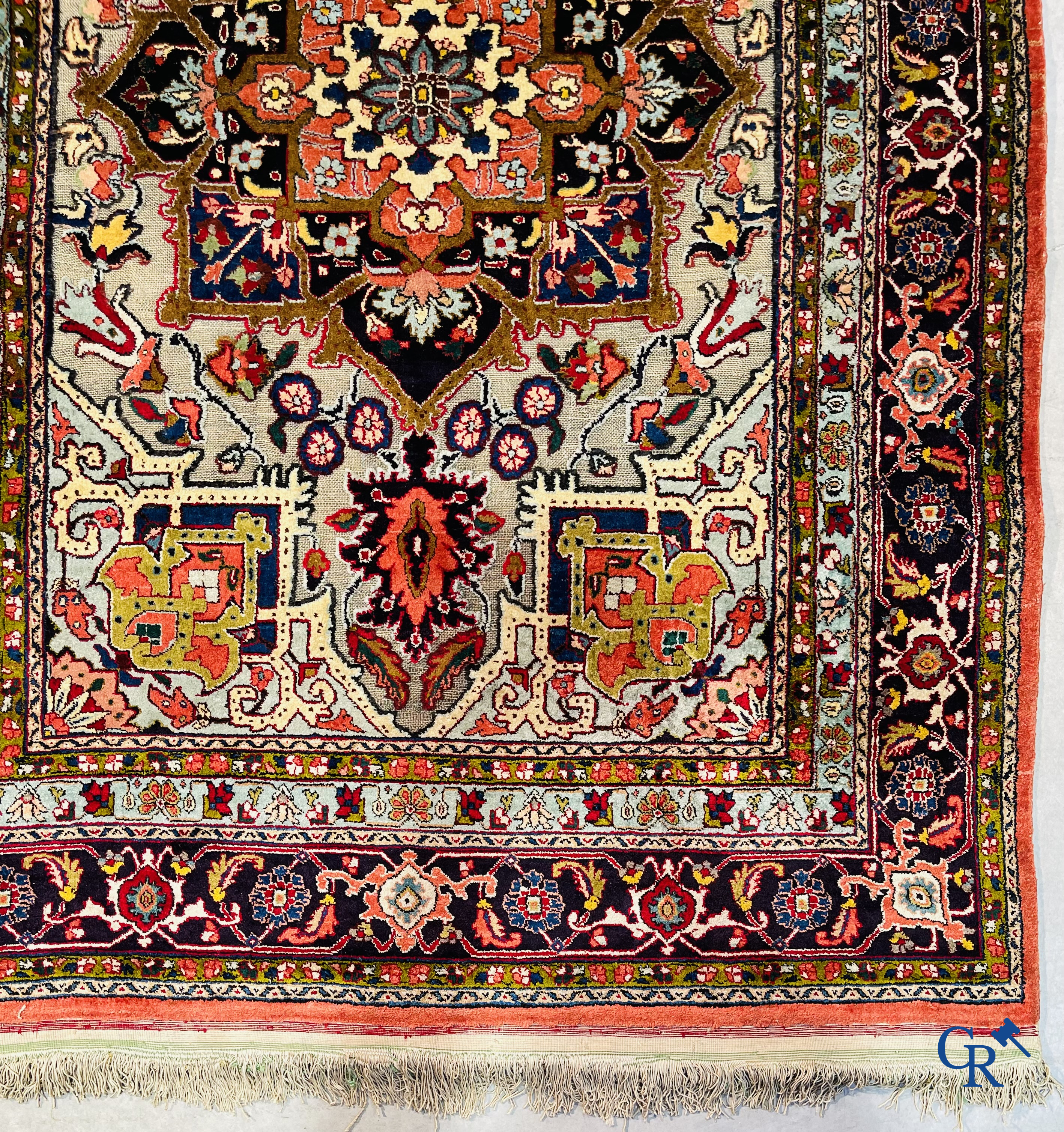 Oriental carpets: Heriz, an exceptionally finely knotted carpet decorated with silver thread.