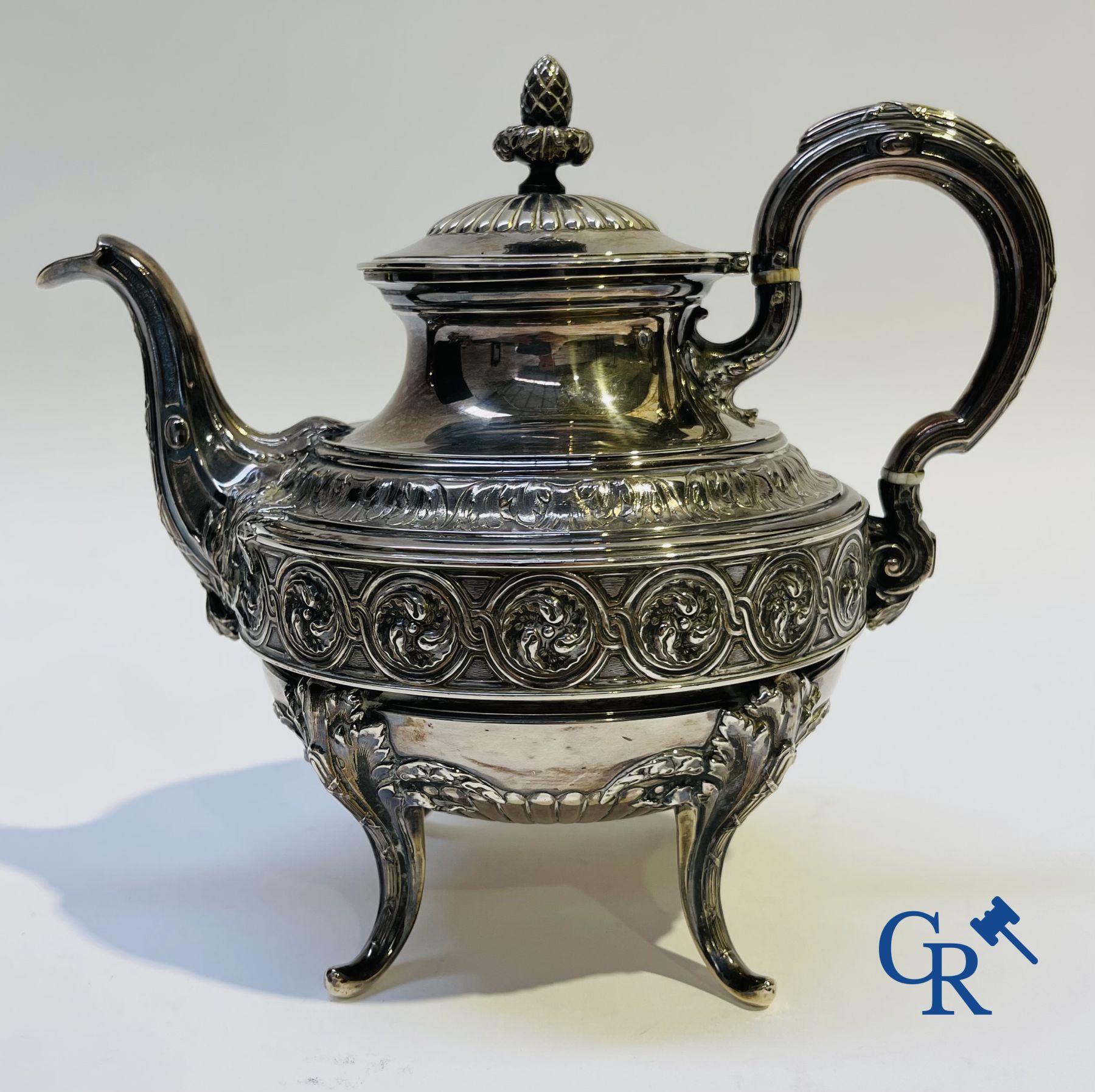 Silver: Alphonse Debain. Coffee/tea set in silver.