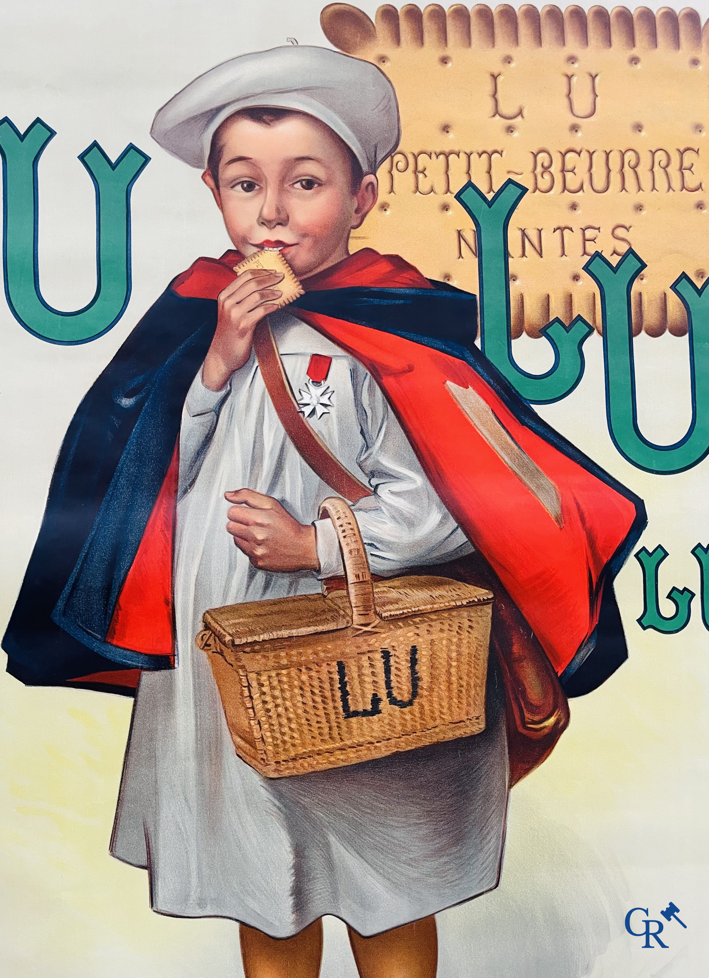 Firmin Bouisset (1859-1925) LU, biscuits Lefèvre-Utile. Publiciteits lithografie voor Petit-Beurre. Daude Frères-Paris.