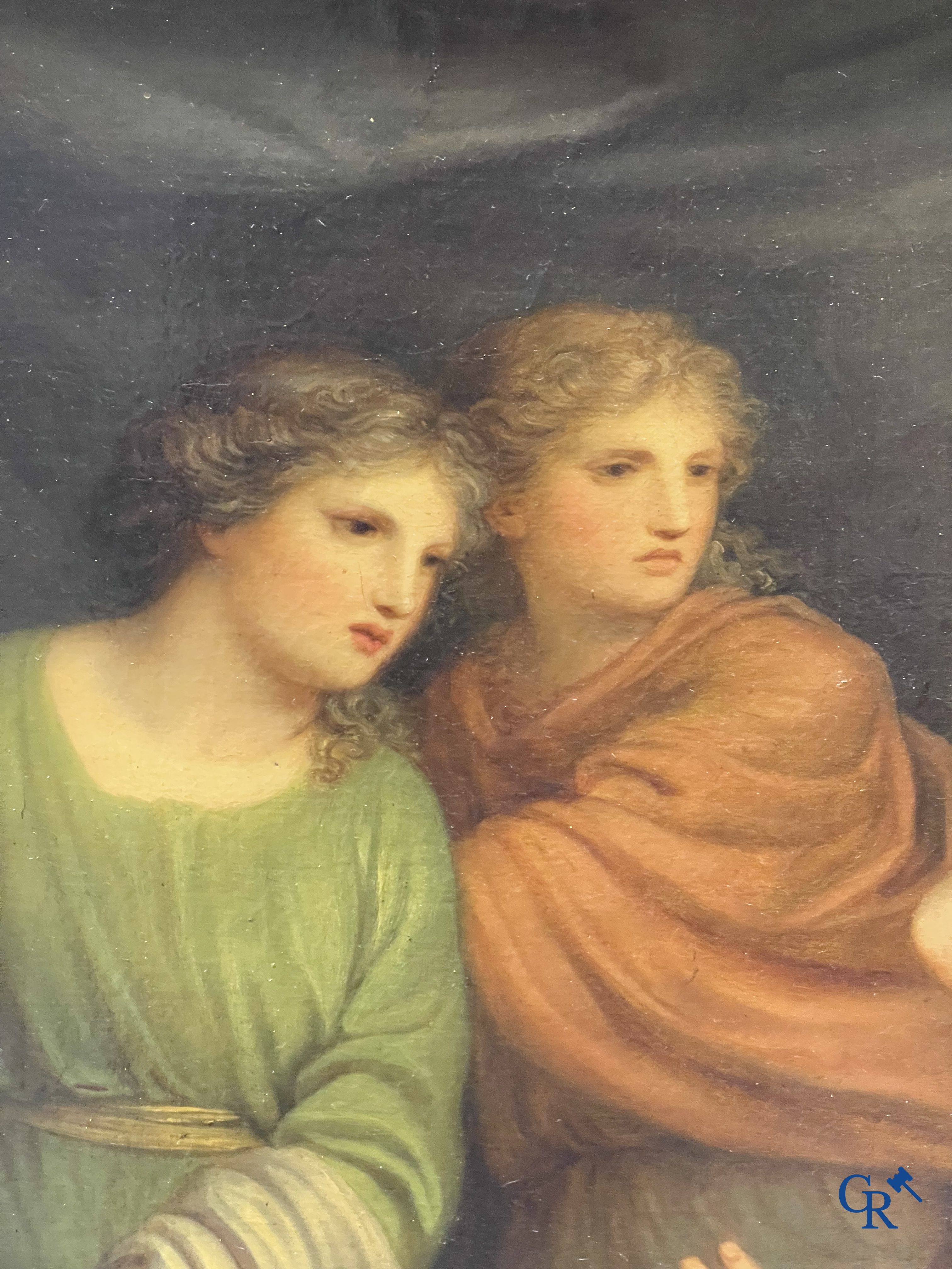 Andries Cornelis Lens (1739-1822) Olie op doek. Schilderij in de typische neoklassieke stijl.