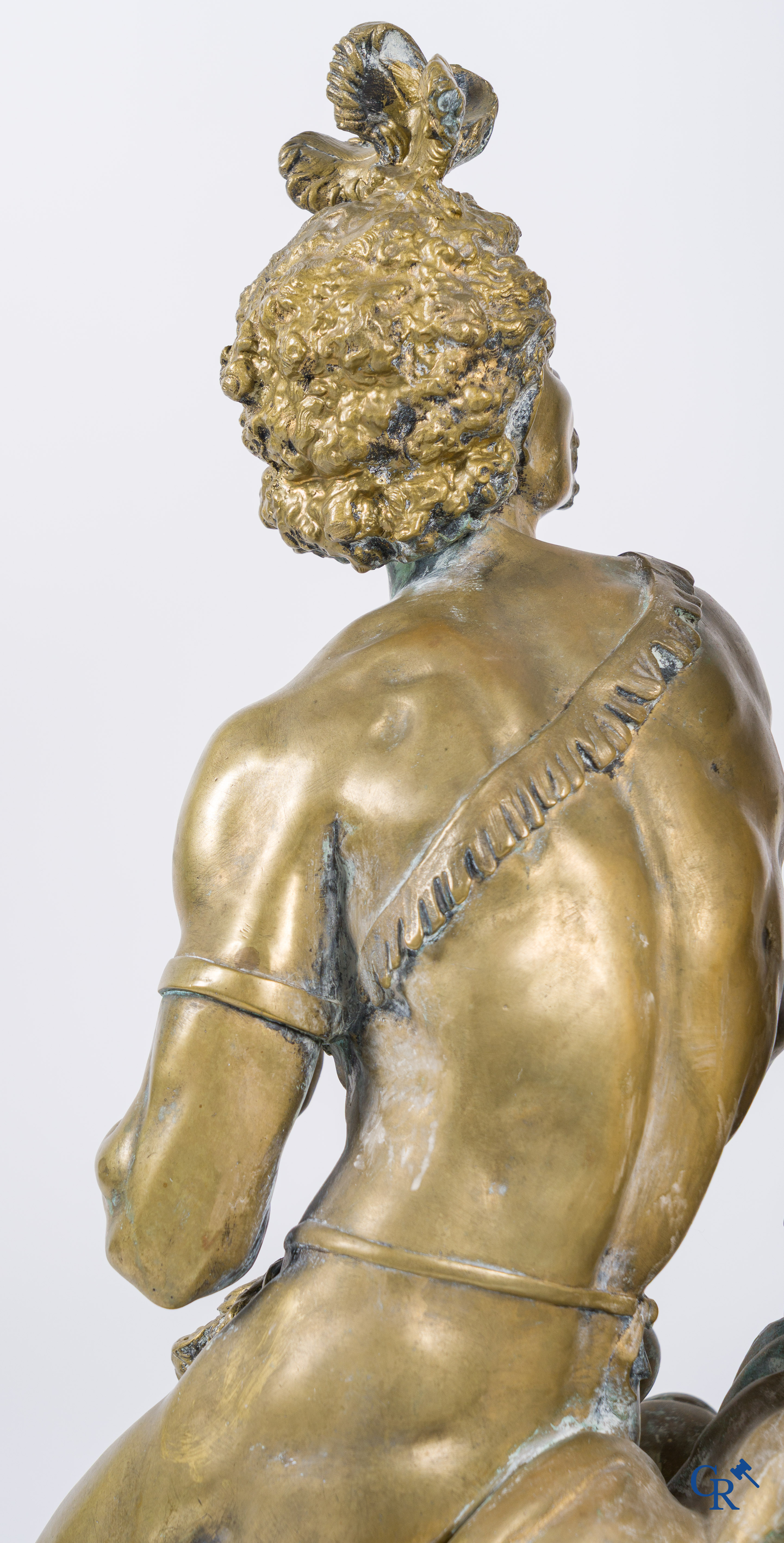 Frédéric-Eugène Piat en Samuel Marti. Uitzonderlijke pendule in brons met Nubische figuren. Circa 1860-1870.