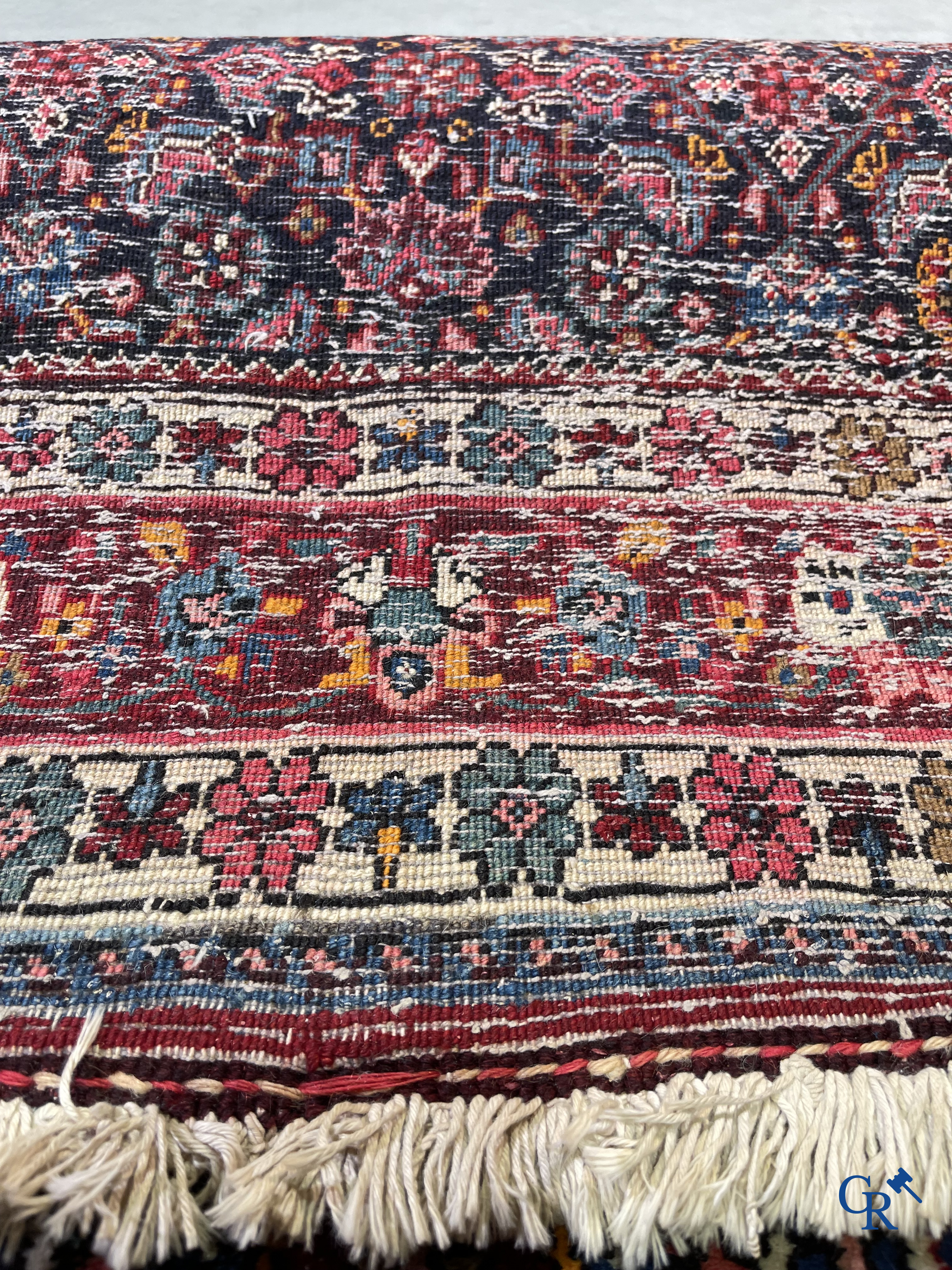 Oriental carpets. Bidjar, Iran. Hand-knotted Persian carpet.