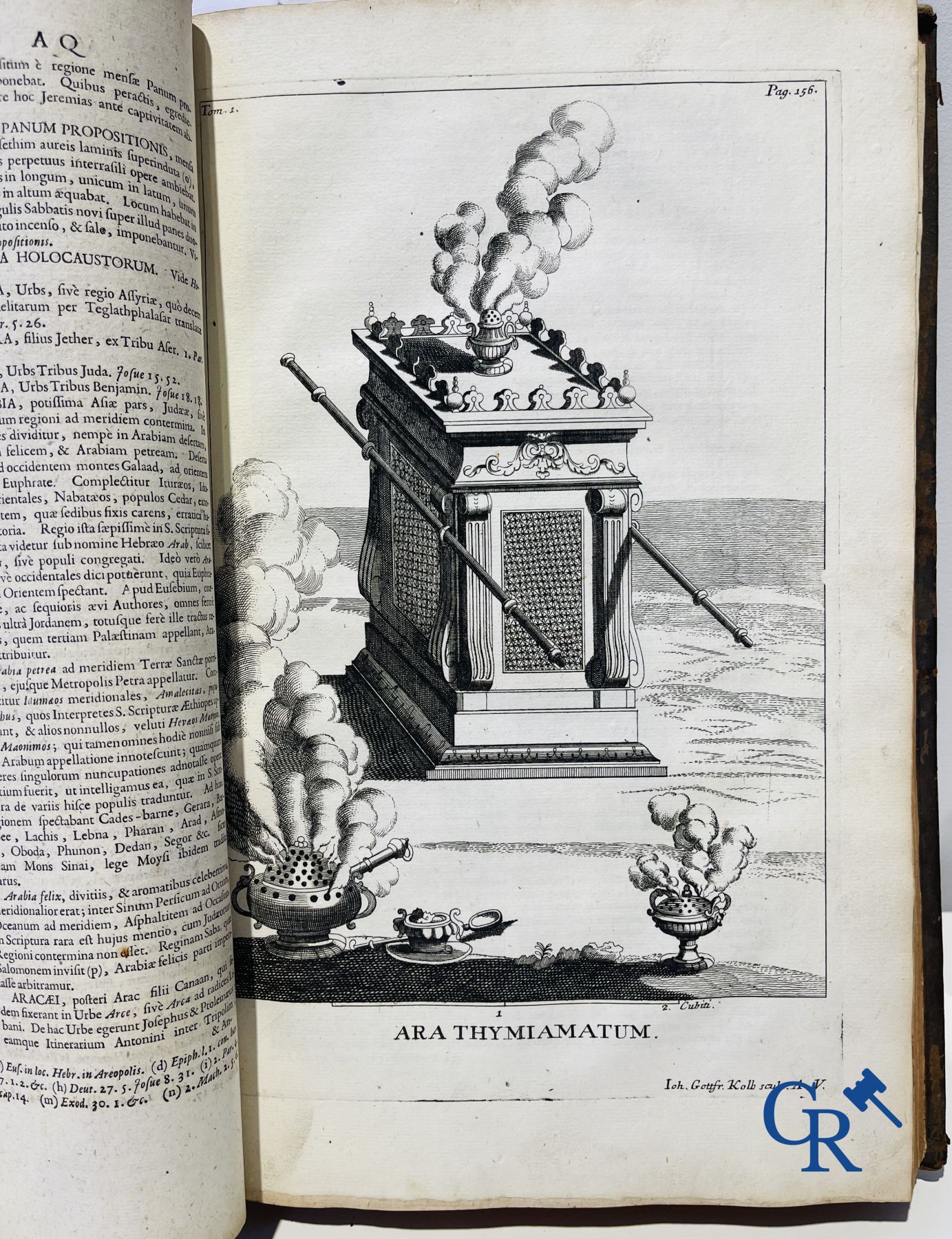 Livres anciens : Calmet Augustino, Dictionarium cum figuris Antiquitates Judaicas repraesentantibus.1729.