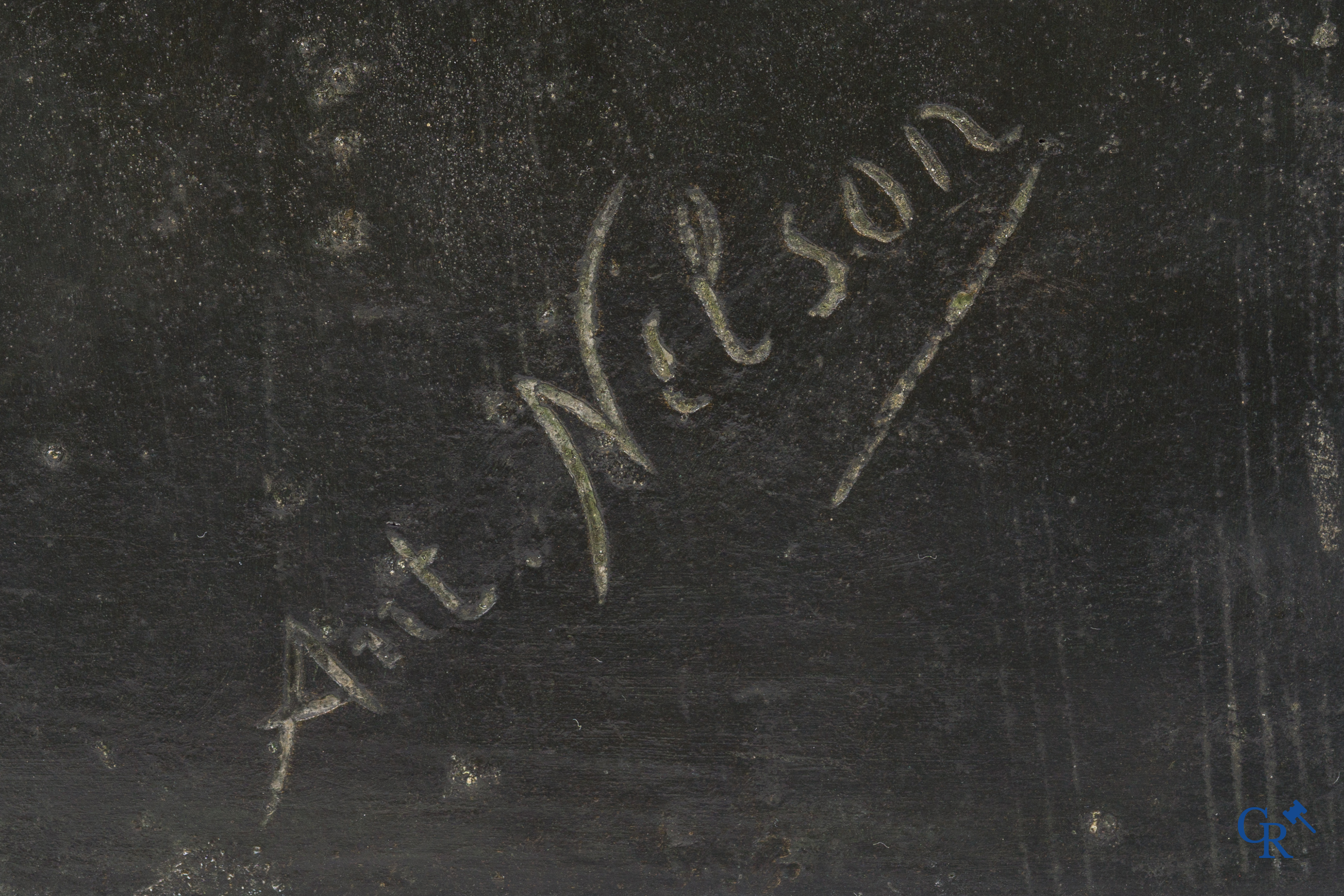 Antoine Joseph Van Den Kerckhove. Buste van Sarah Bernhardt in gepatineerd brons en metaal.