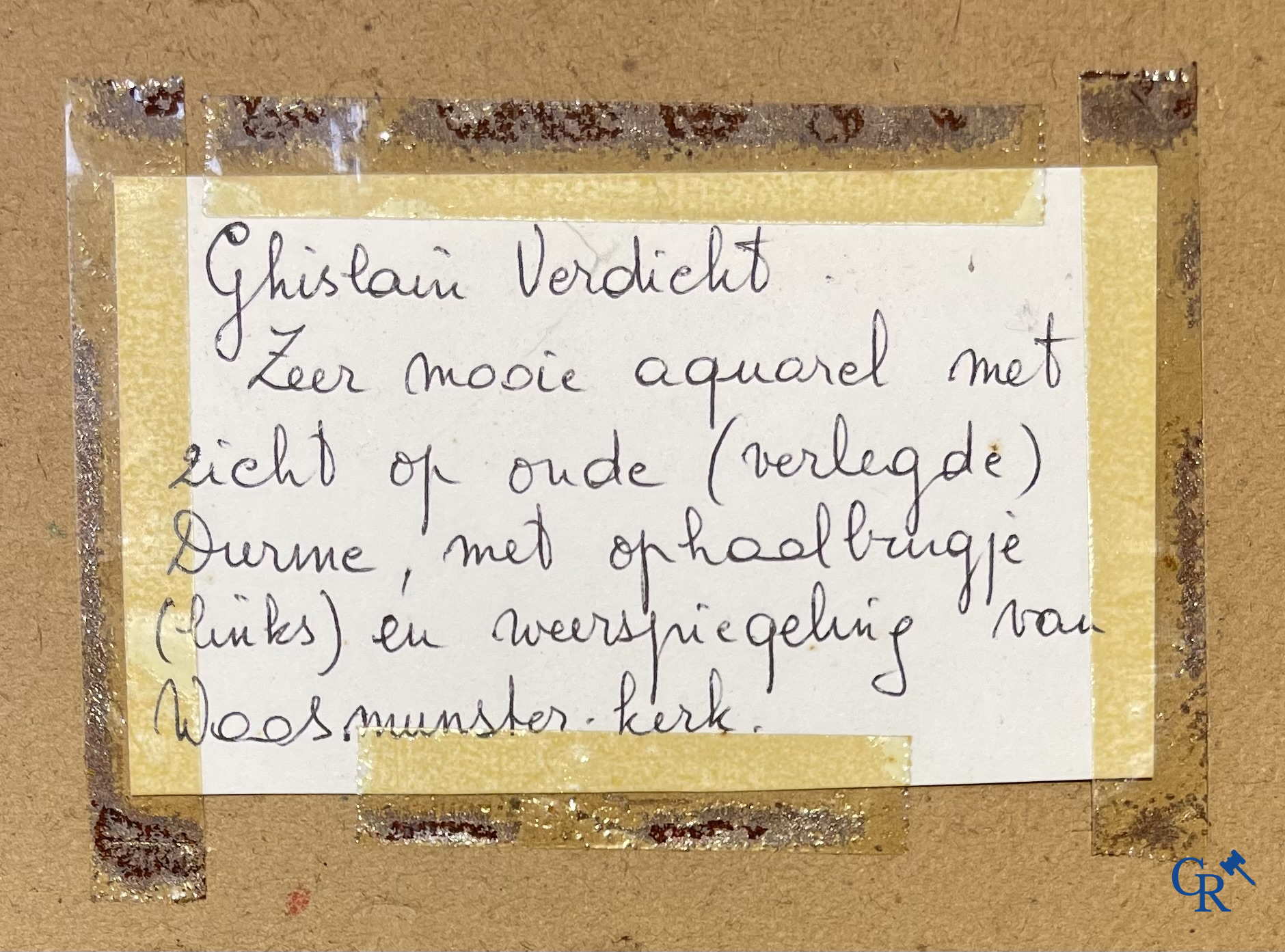 Ghisleen Verdickt (1883-1926): A lot of 3 paintings, and a watercolour. Signed.