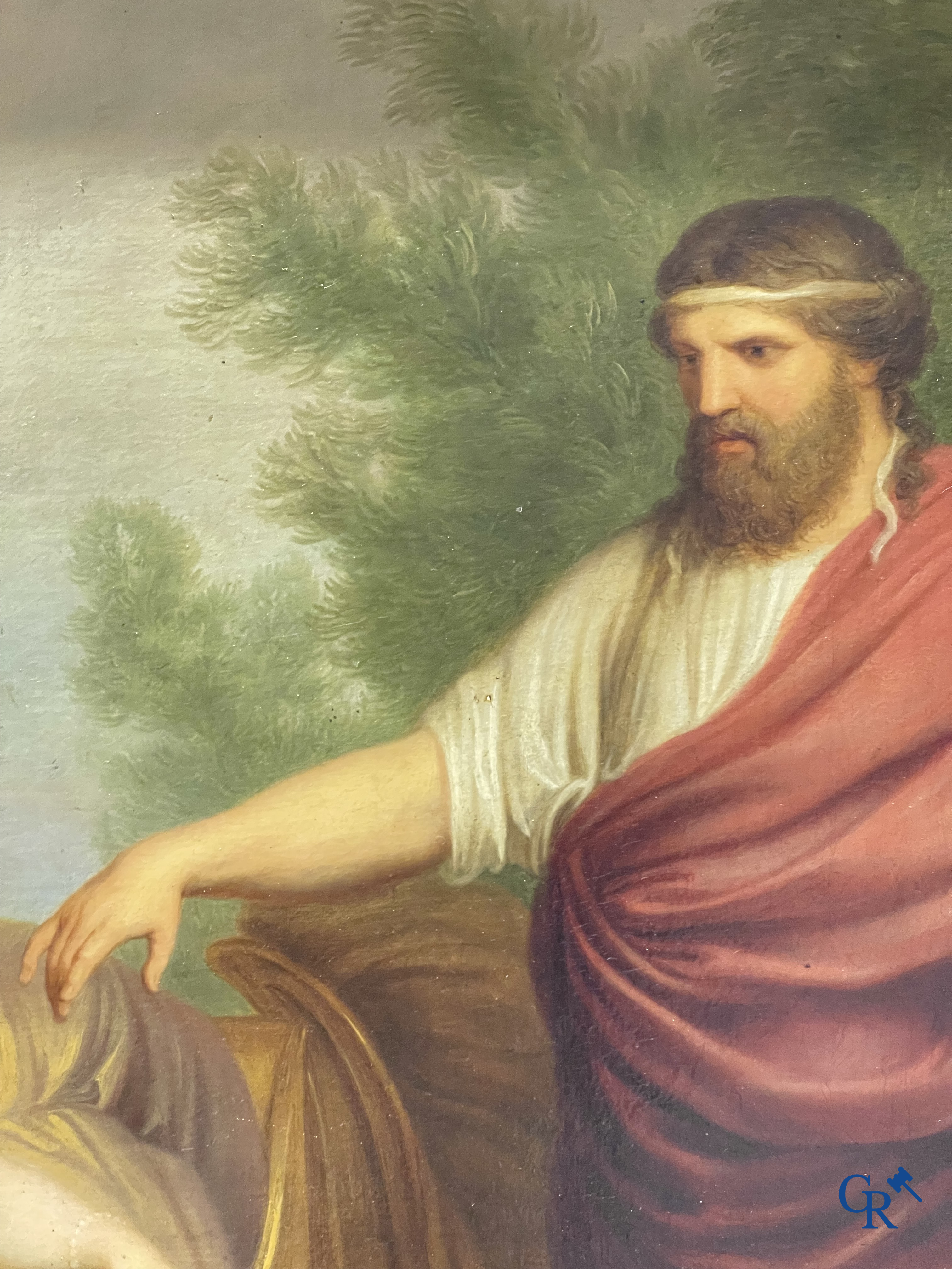 Andries Cornelis Lens (1739-1822) Olie op doek. Schilderij in de typische neoklassieke stijl.