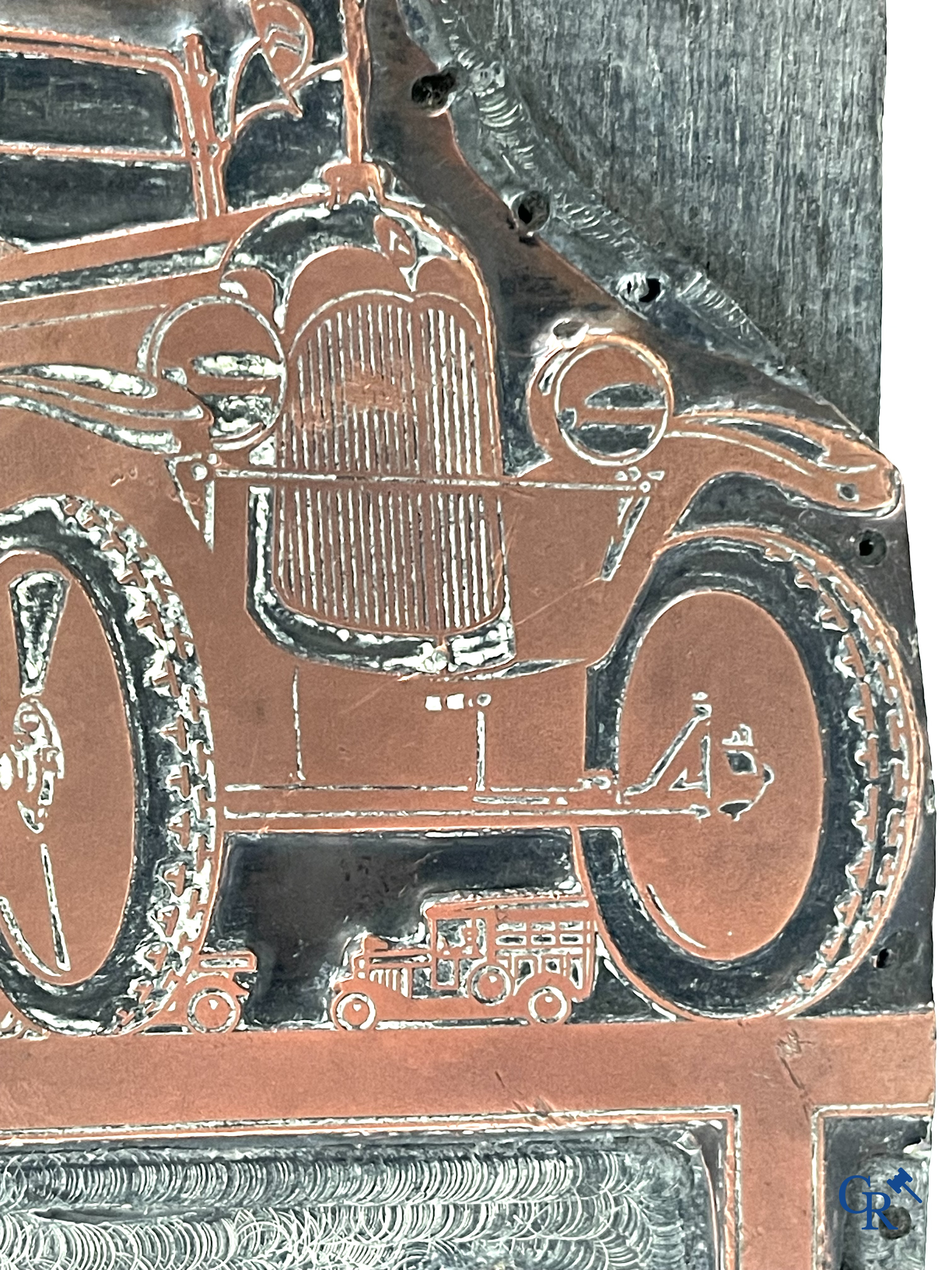 La Caravanne Citroën. Een etsplaat voor de expedities van de jaren '20 en '30 georganiseerd door André Citroën.