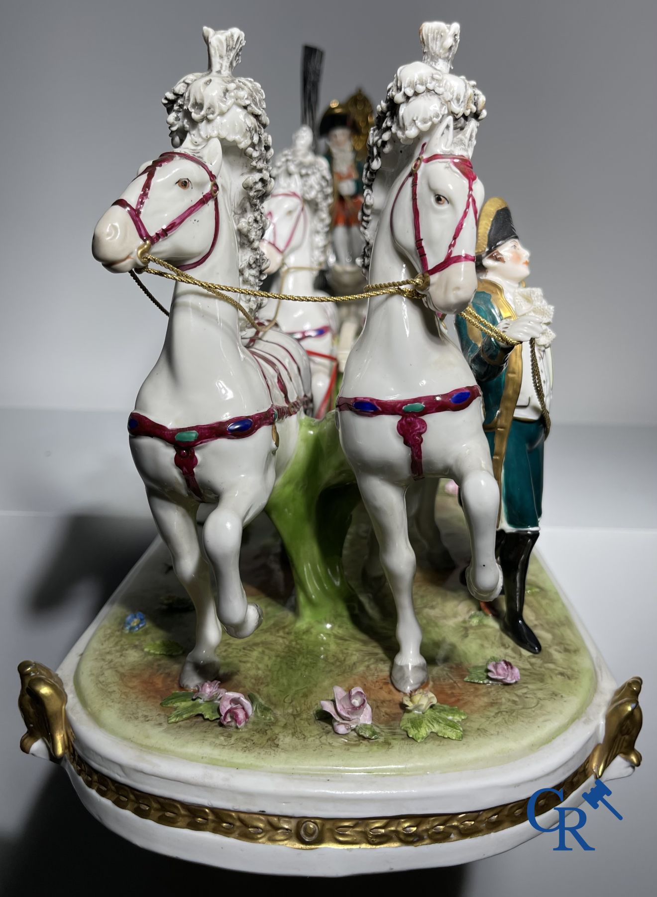 Porcelain: Saxony: "Voiture de mariage de Napoléon 1er".