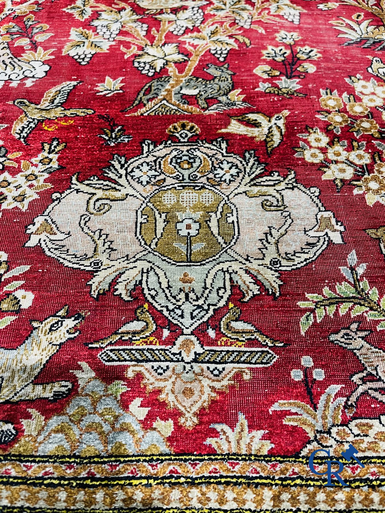 Oriental carpets: Ghoum. 2 Oriental carpets in silk.