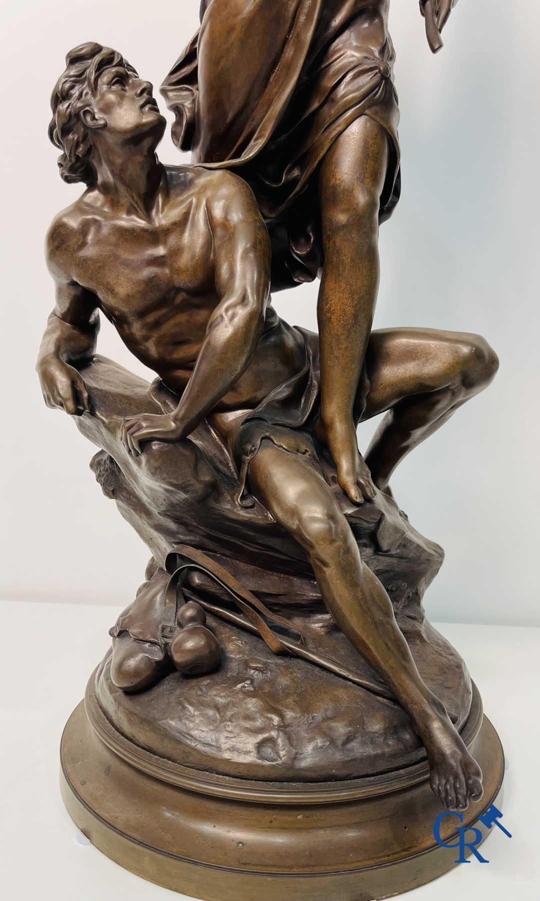 Emile Louis Picault: (Paris 1833 - 1915) Bronze sculpture. Le Génie du Progrès.