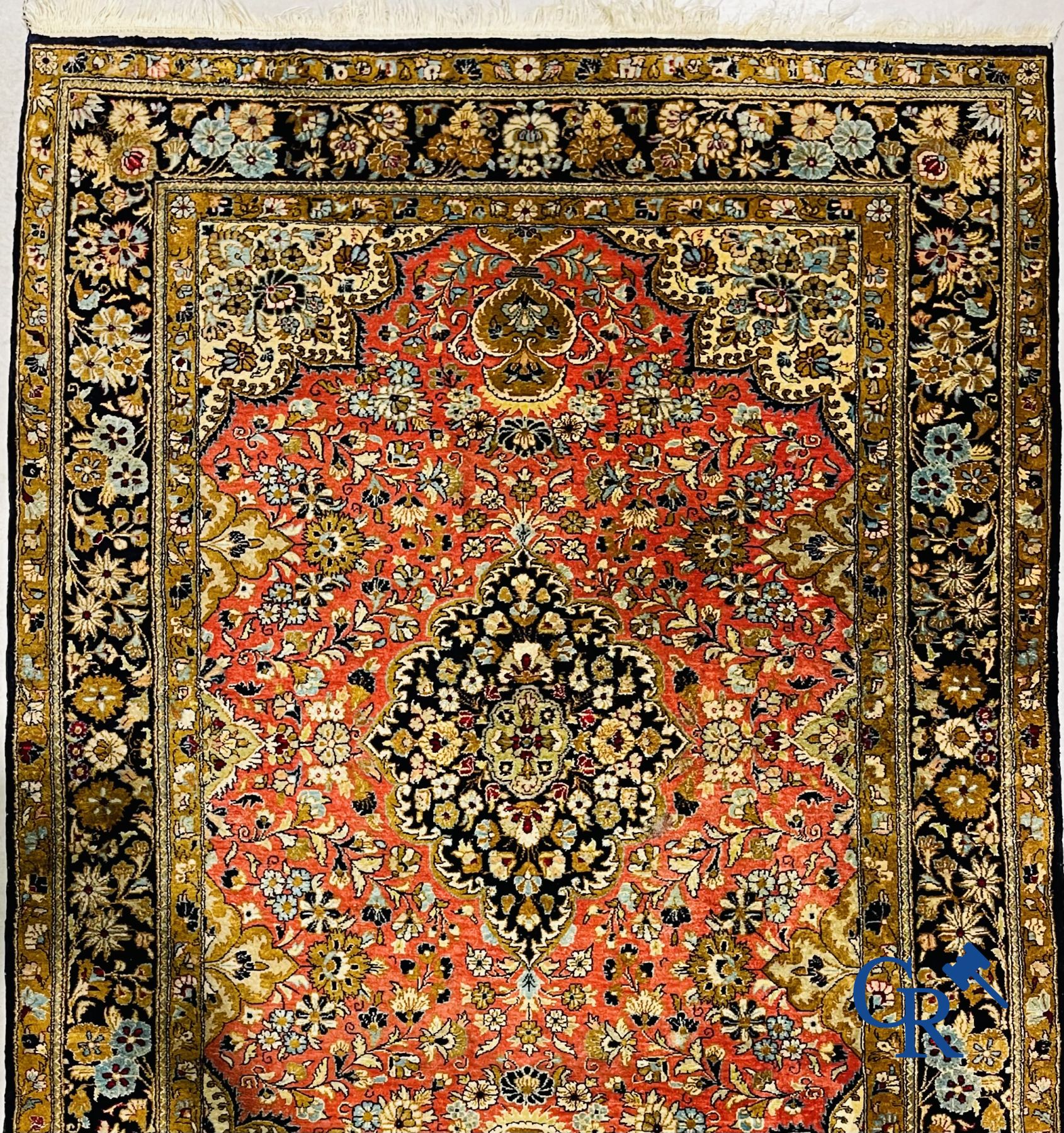 Oriental carpets: Ghoum. 2 Oriental carpets in silk.