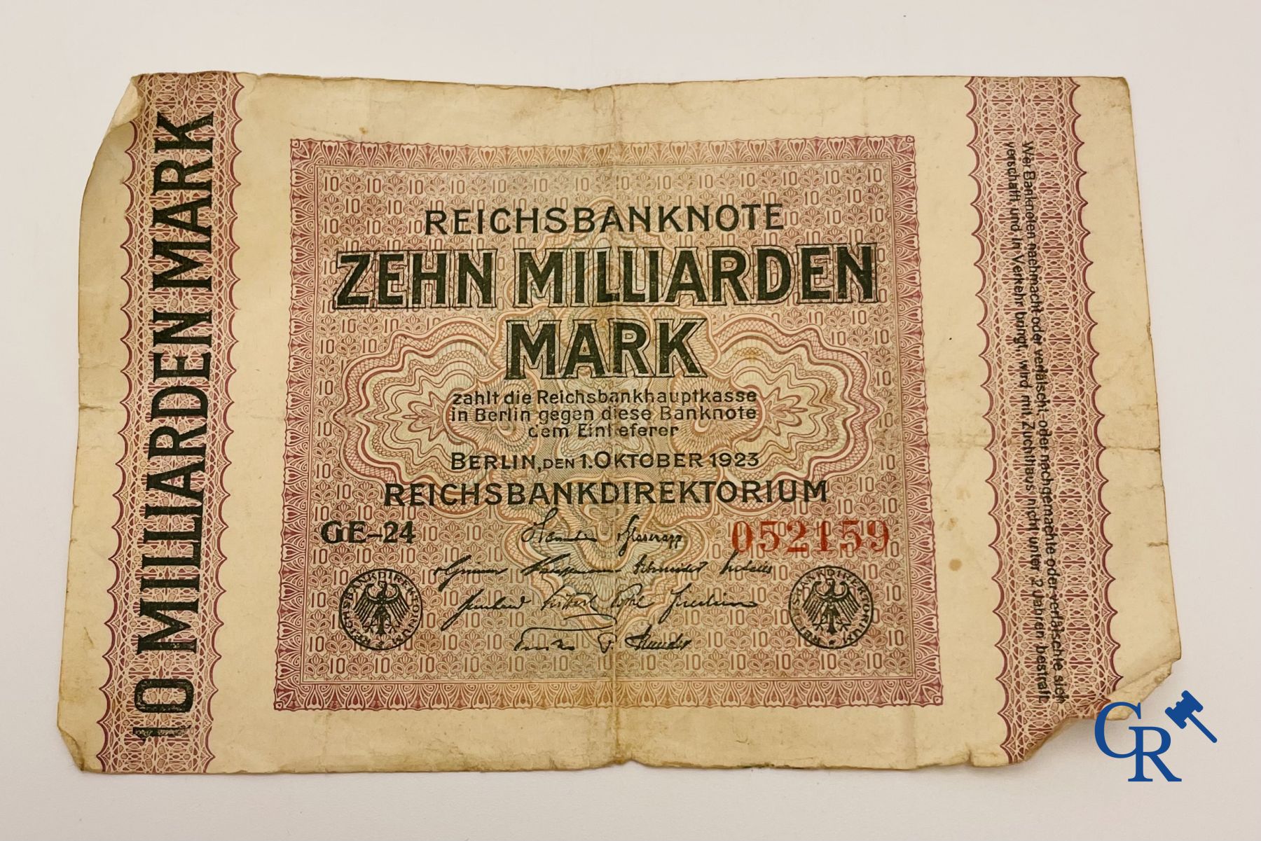 Coins: Large lot of German banknotes.