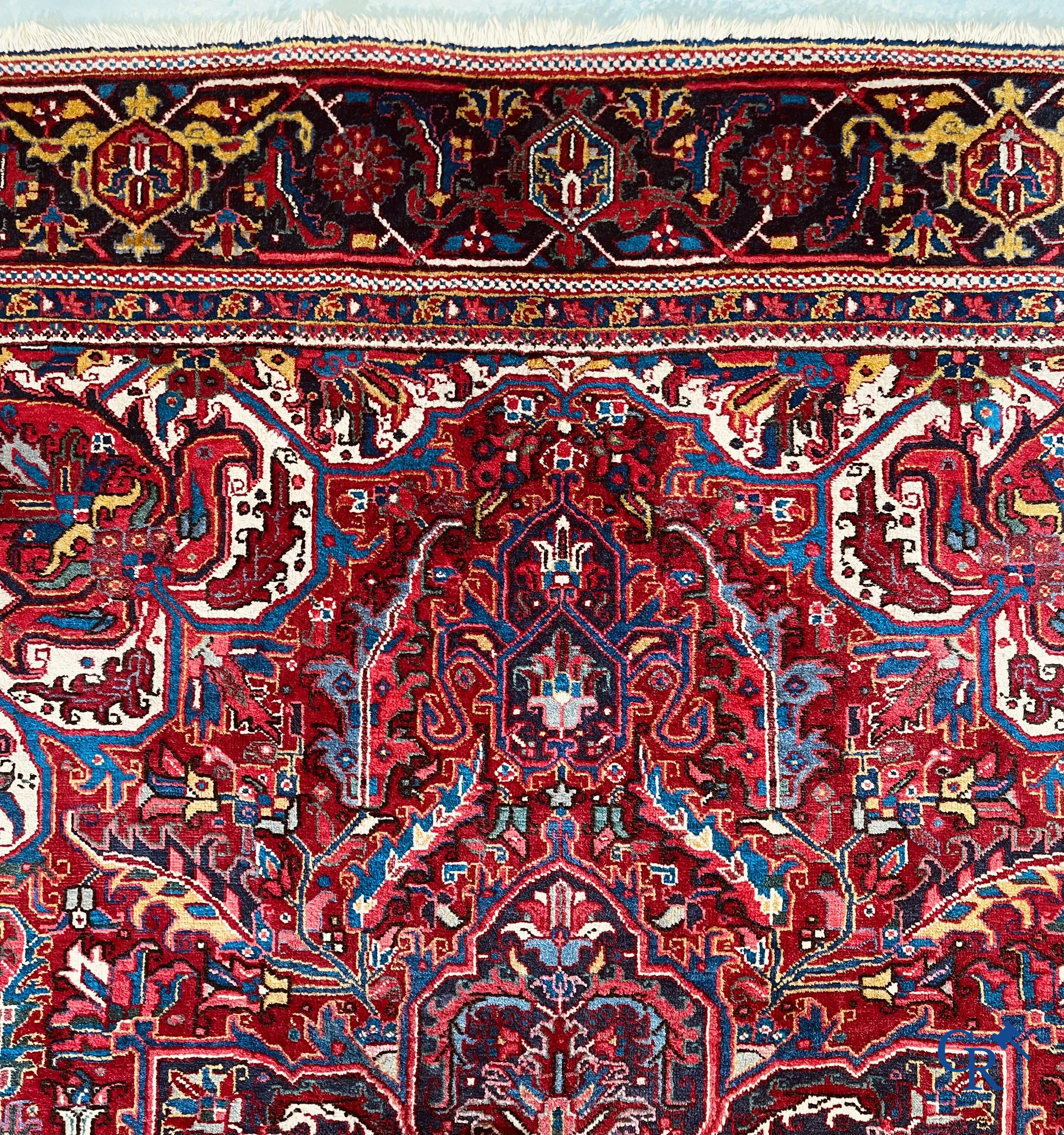 Tapis d'orient: Iran, un grand tapis persan noué à la main. Kashan.