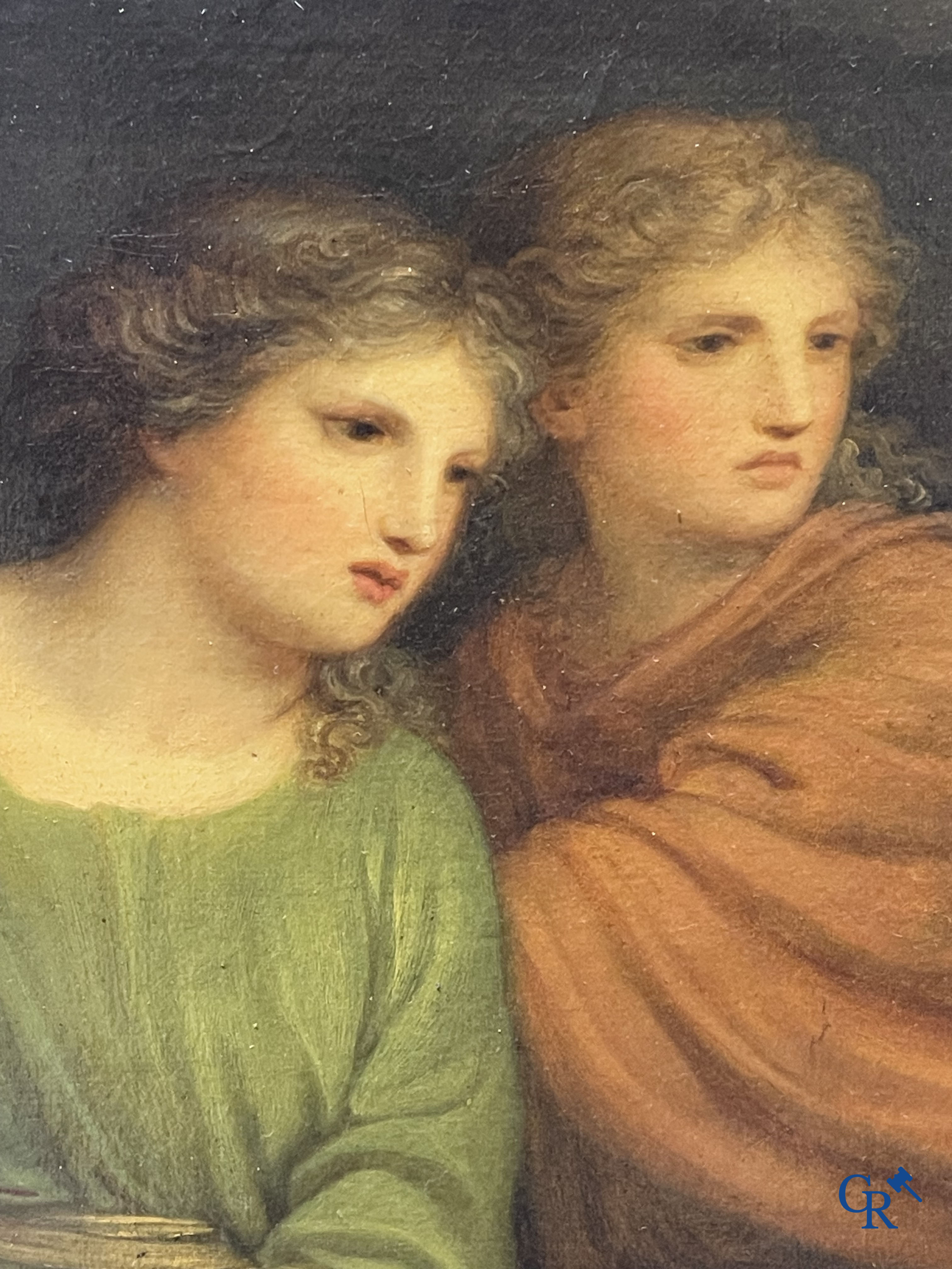 Andries Cornelis Lens (1739-1822) Olie op doek. Schilderij in de typische neoklassieke stijl.