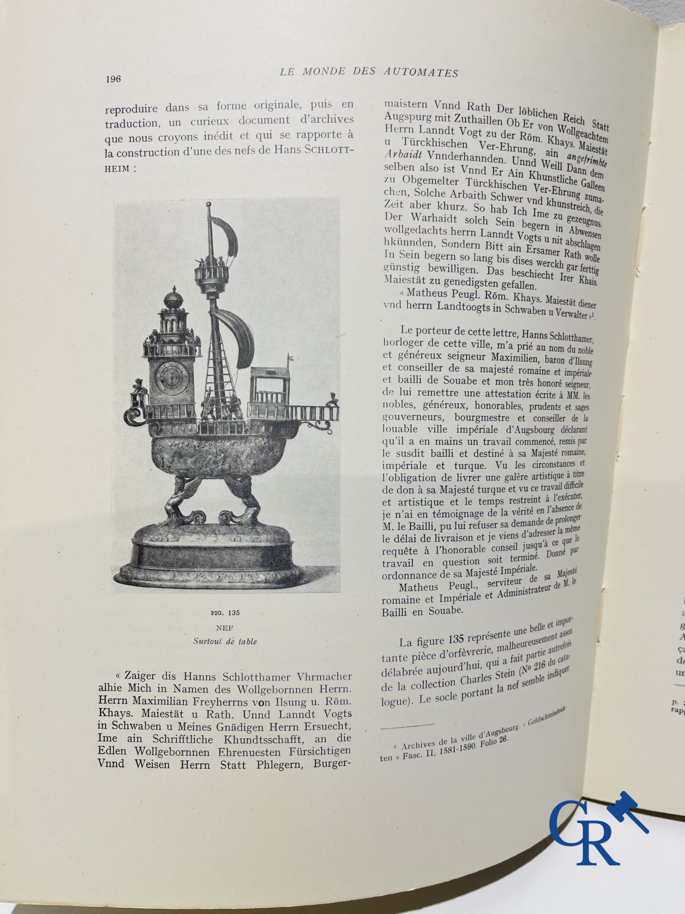 Automates. Edition rare de "Le monde des automates." Alfred Chapuis et Edouard Gélis. Paris 1928.