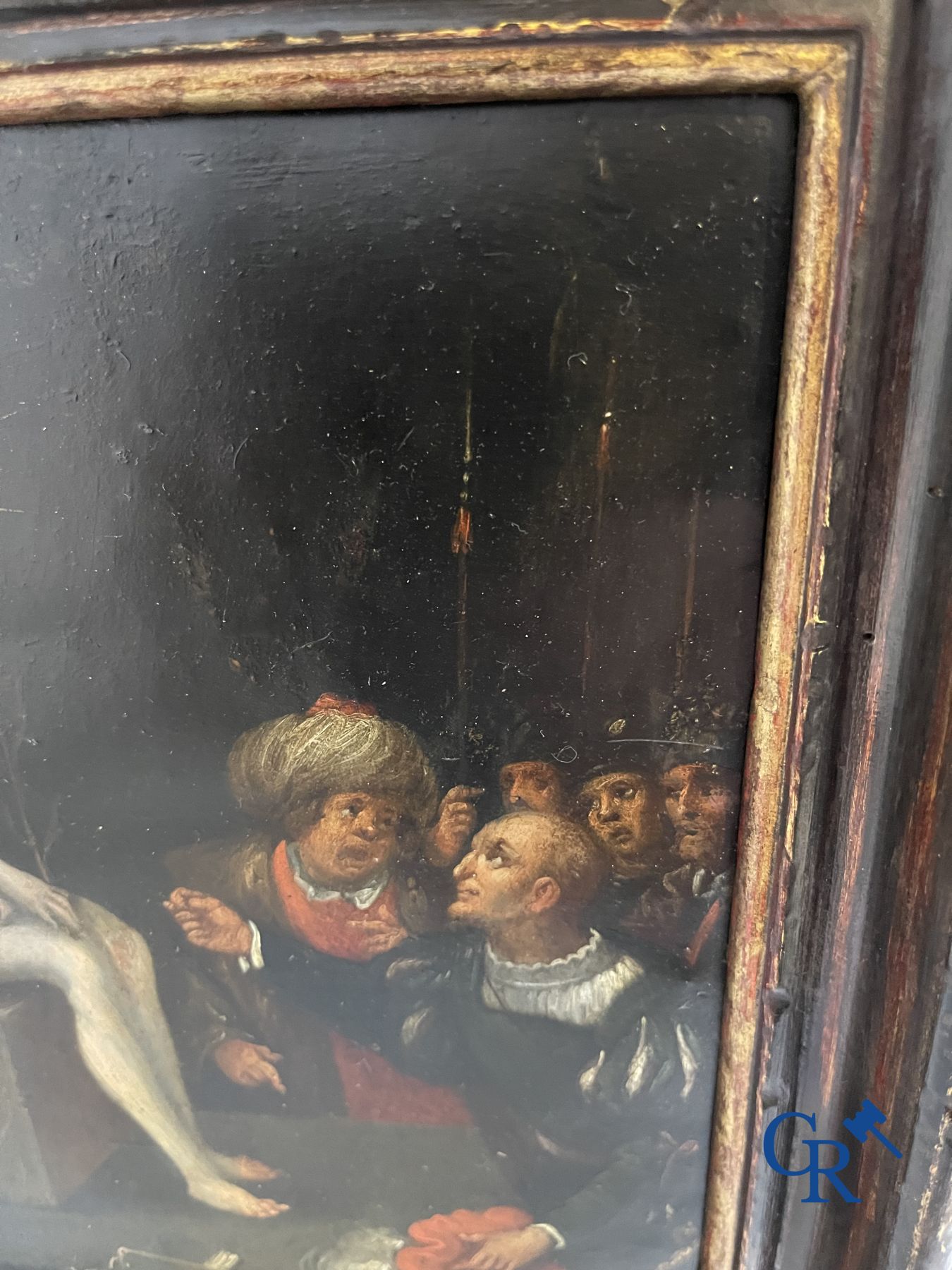 Schilderij: Antwerpen, 16de eeuw. De bespotting van Christus.