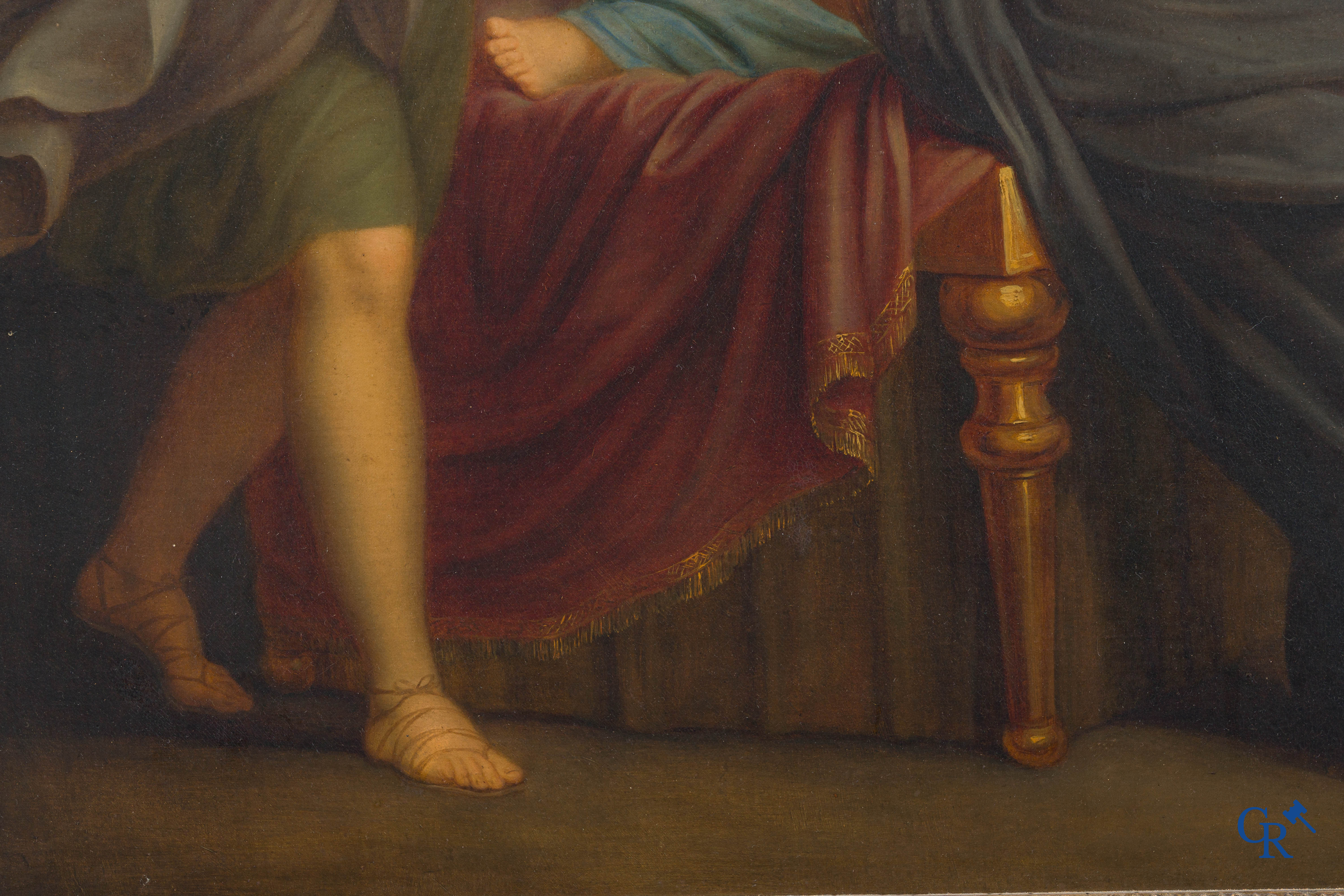 Andries Cornelis Lens (1739-1822) Olie op doek. Schilderij in de typische neoklassieke stijl.