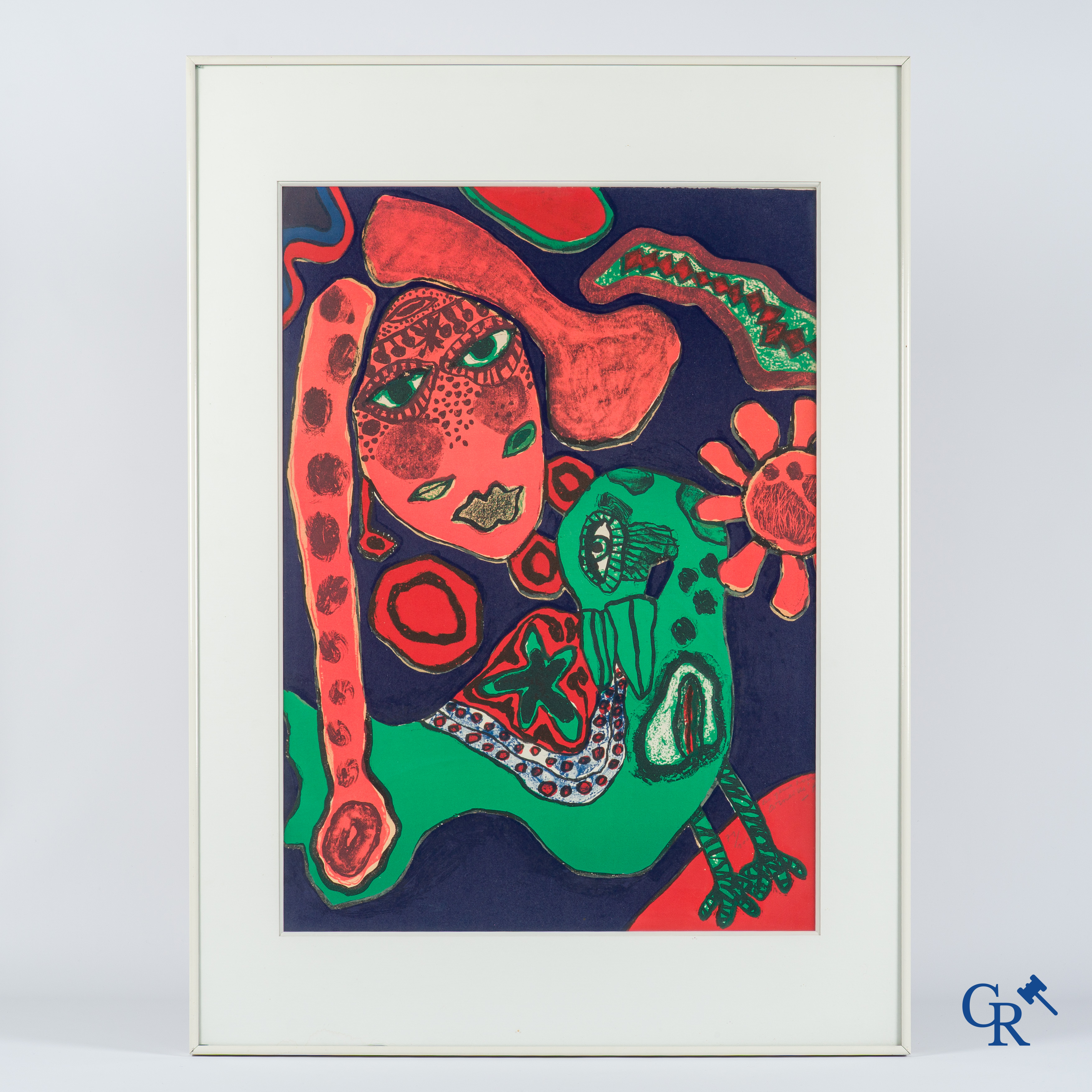 Corneille (1922-2010) 2 x Kleurenlithografie. Vertige de l'oeil, E/A Corneille '80 en Les yeux noirs '73.