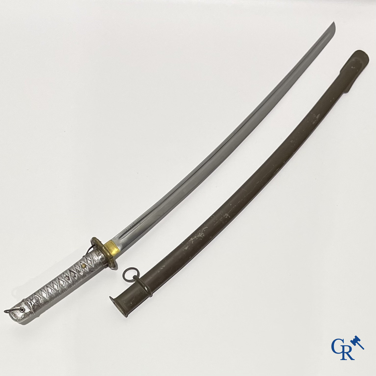 Japans militair Katana Samoerai zwaard met gelakte schede. Genummerd 36148.