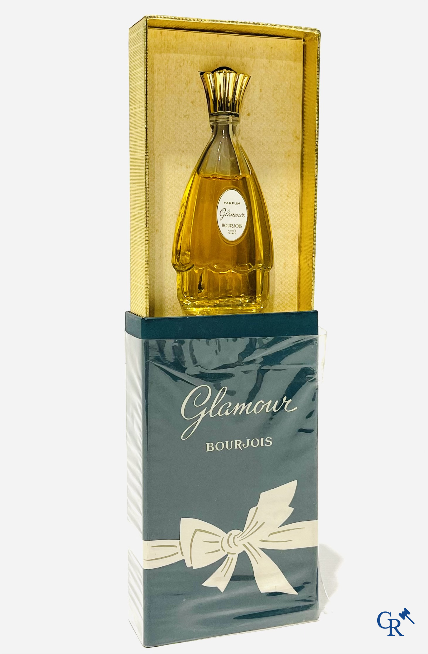 Art deco. Lot van 7 parfumflessen waarvan enkele in de originele doos. Jaren '30 tot '50. Bourjois en Roger & Gallet.