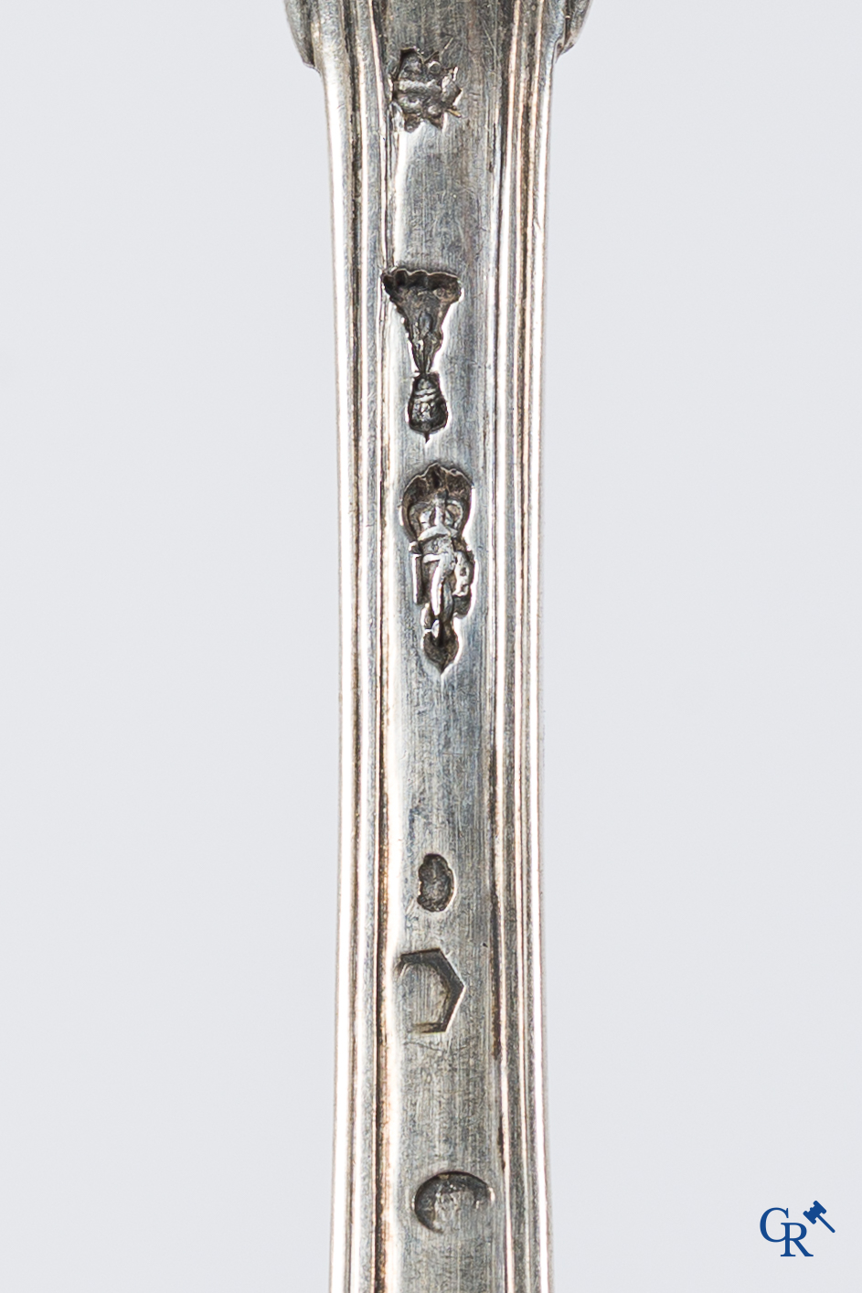 Zilver. Zeer interessant lot bestaande uit 14 vorken en 16 lepels in zilver. Frankrijk 18e eeuw. Verschillende regio's.