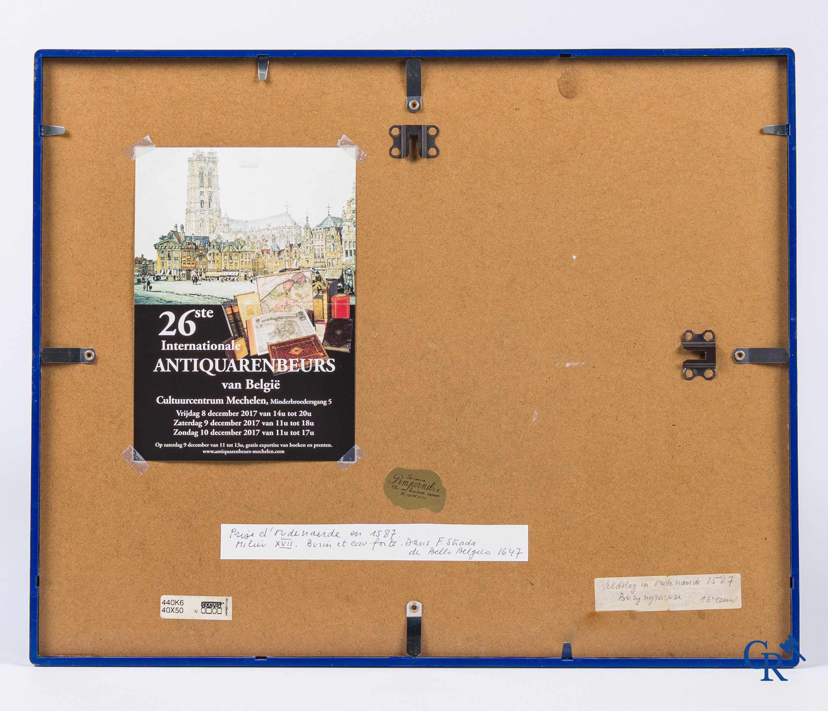 Oudenaarde, 7 antieke kaarten, waaronder strijdplannen, stads- en omwallingsplannen enz. 17e-18e eeuw.