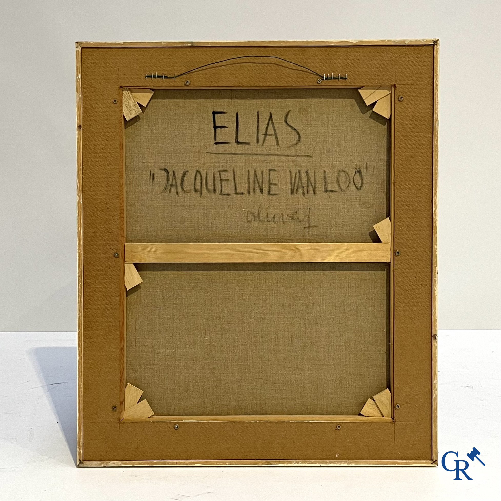 Etienne Elias (1936-2007) (*) Jacqueline Van Loo. Olieverf op doek. Gesigneerd.