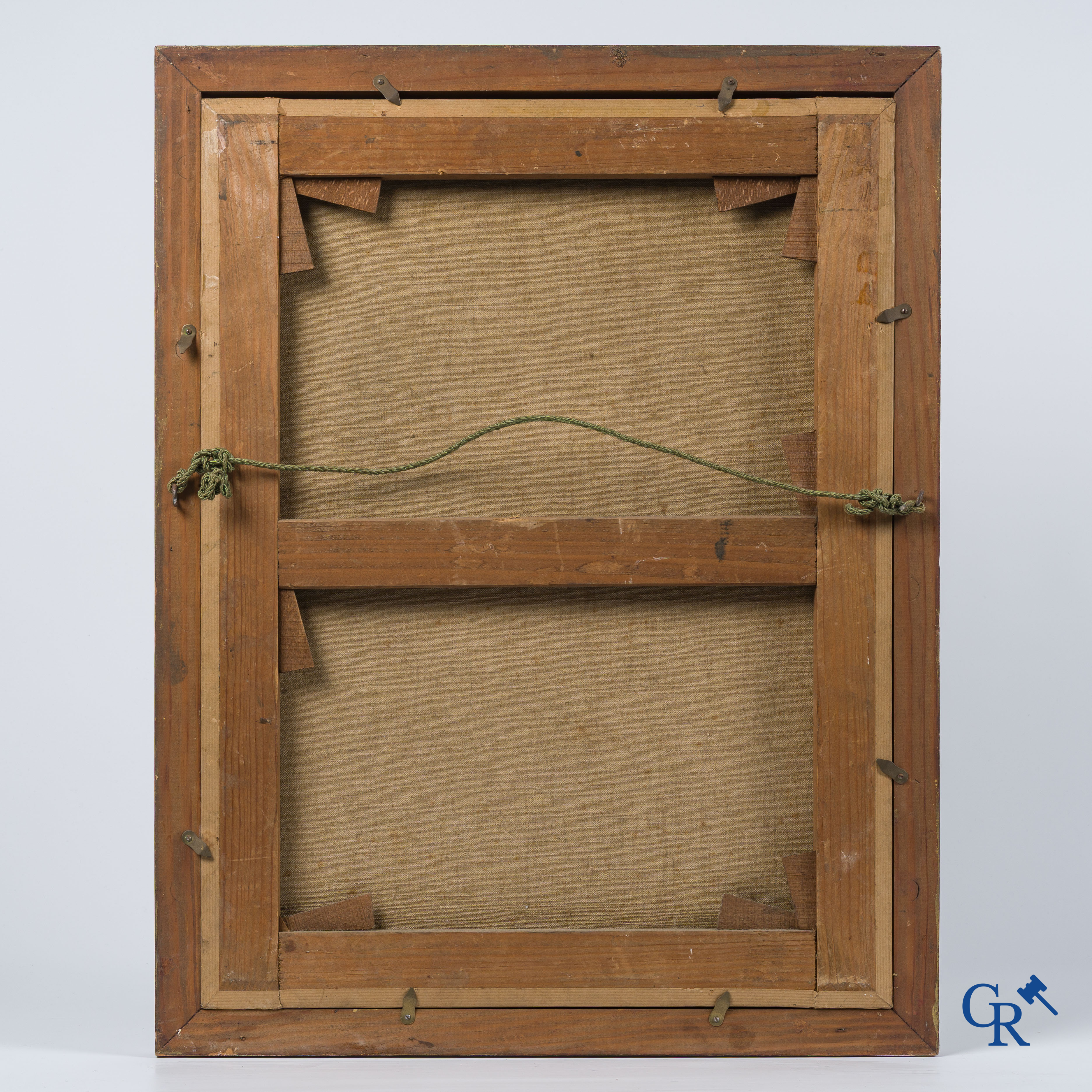 Schilderij. De spinster. Olie op doek. Eind 18e - begin 19e eeuw.