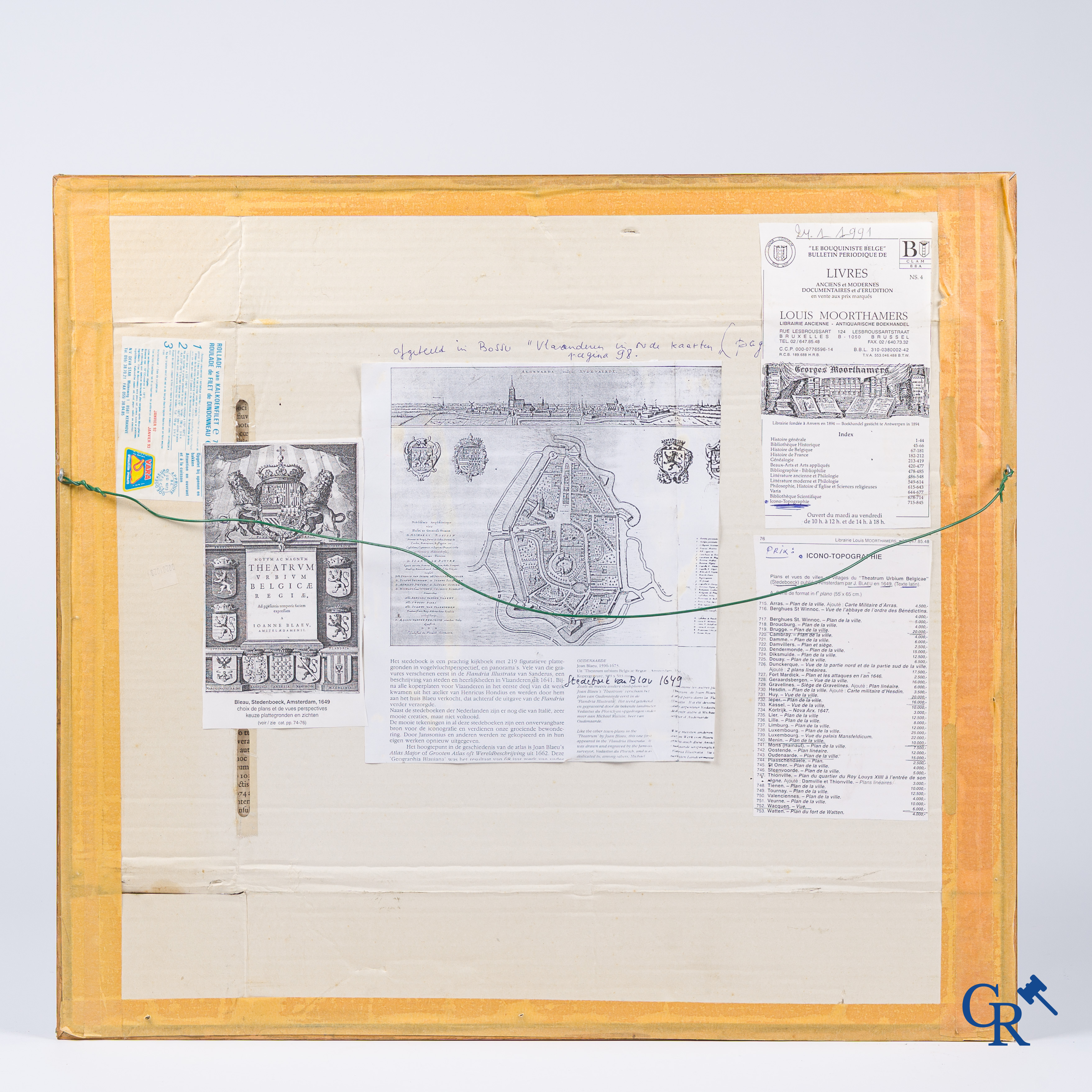 Oudenaarde, 7 antieke kaarten, waaronder strijdplannen, stads- en omwallingsplannen enz. 17e-18e eeuw.