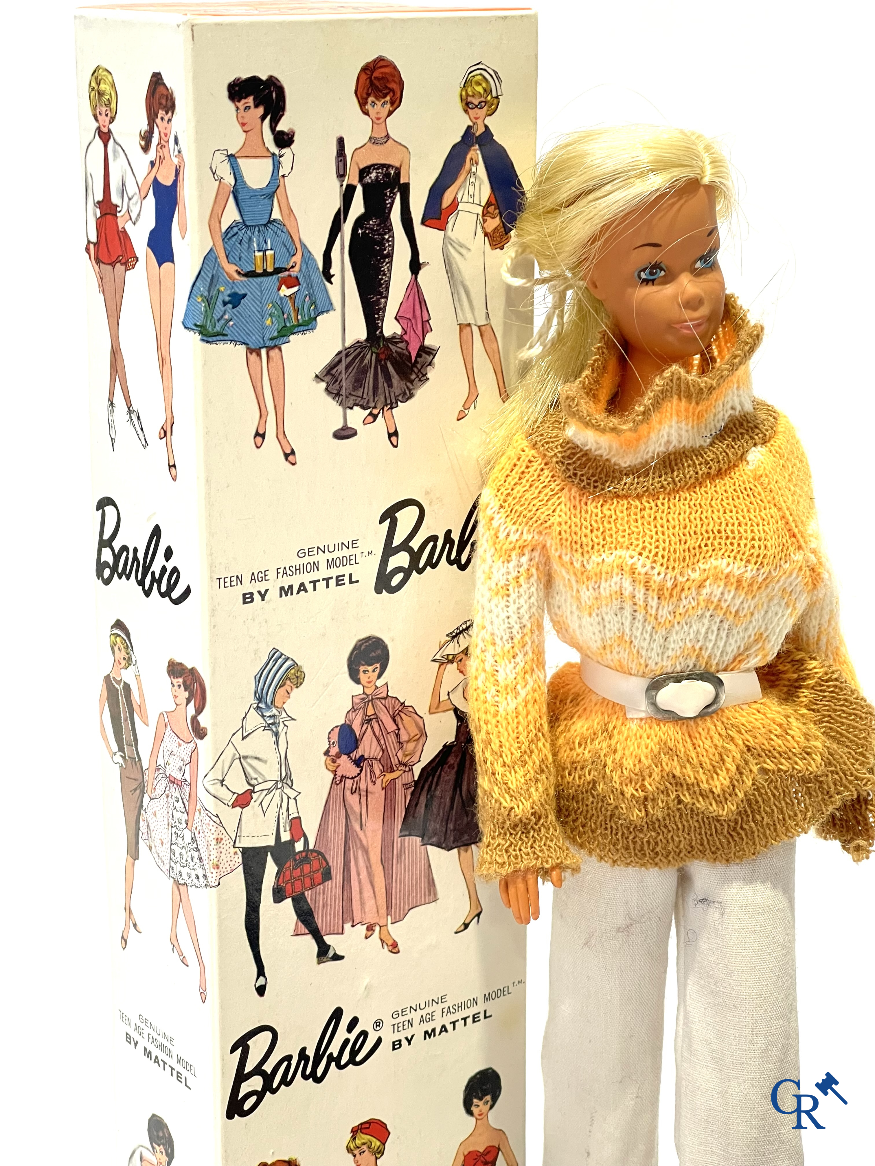 Oud Speelgoed. Mattel, een groot lot poppen en attributen. Barbie, Ricky, Skipper, Ken enz. Jaren '60 en later.