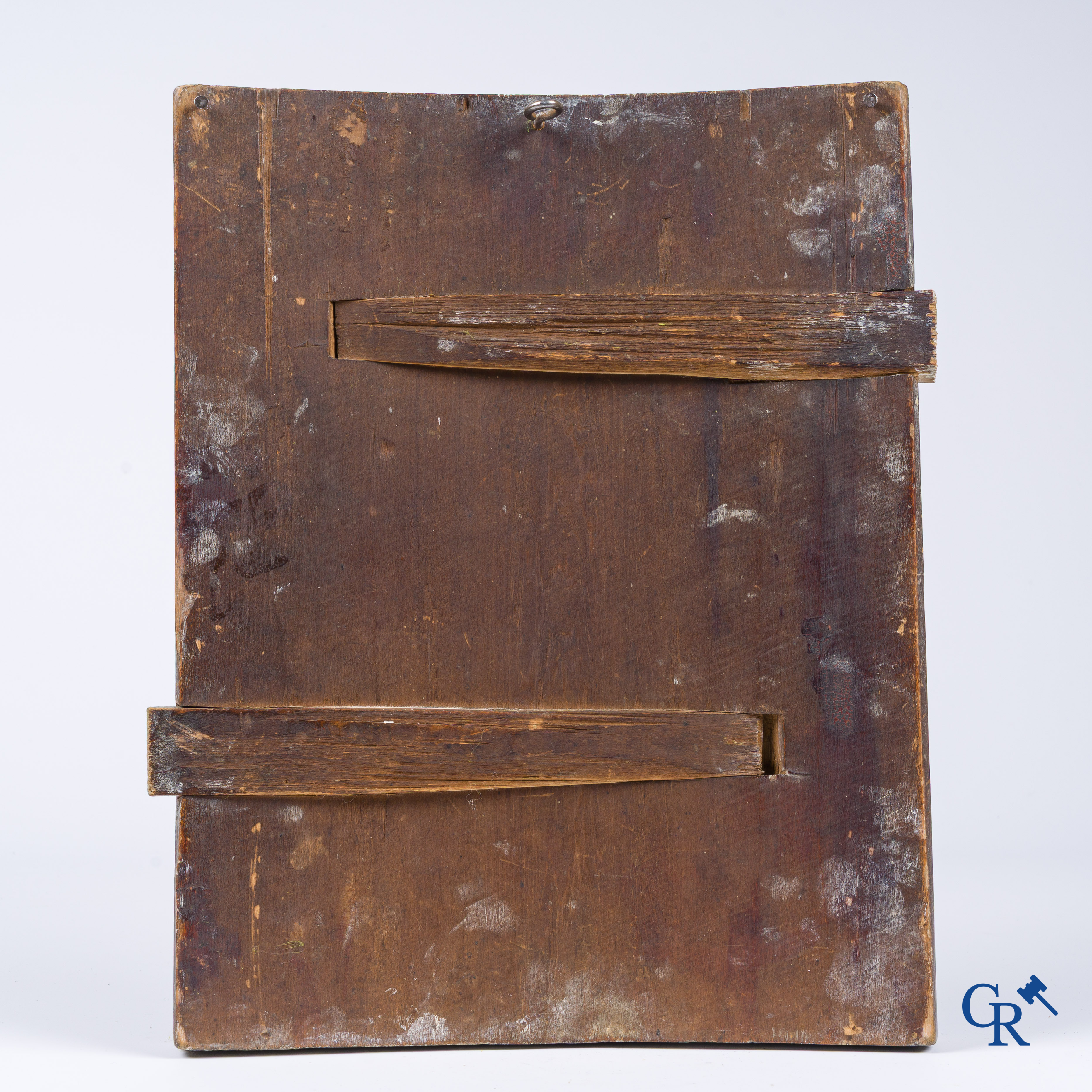 Icoon, Russische icoon met een voorstelling van Sint Nicolaas. Oklad in zilver 875°/00. Gedateerd 1895.