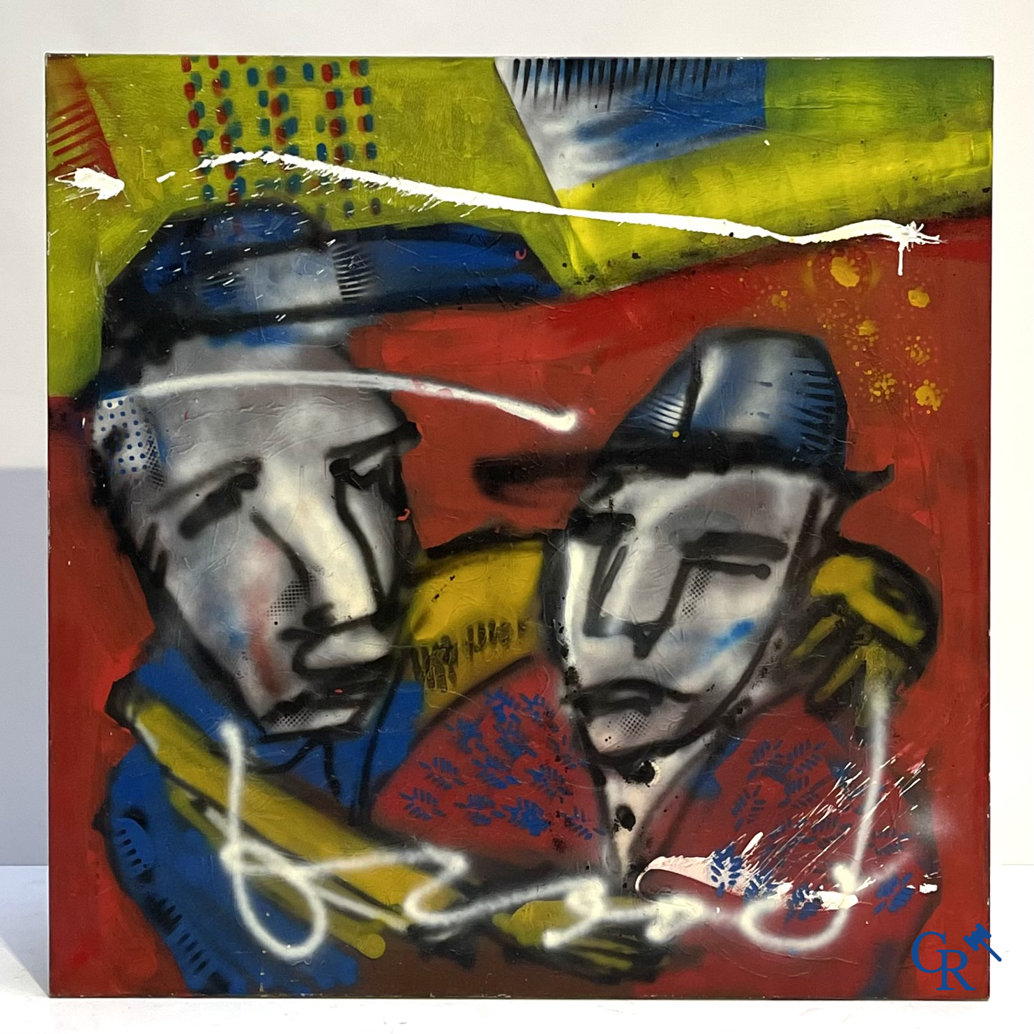 Herman Brood (1946-2001) (*) 2 Vrienden, 1997. Olie op doek. Gesigneerd.