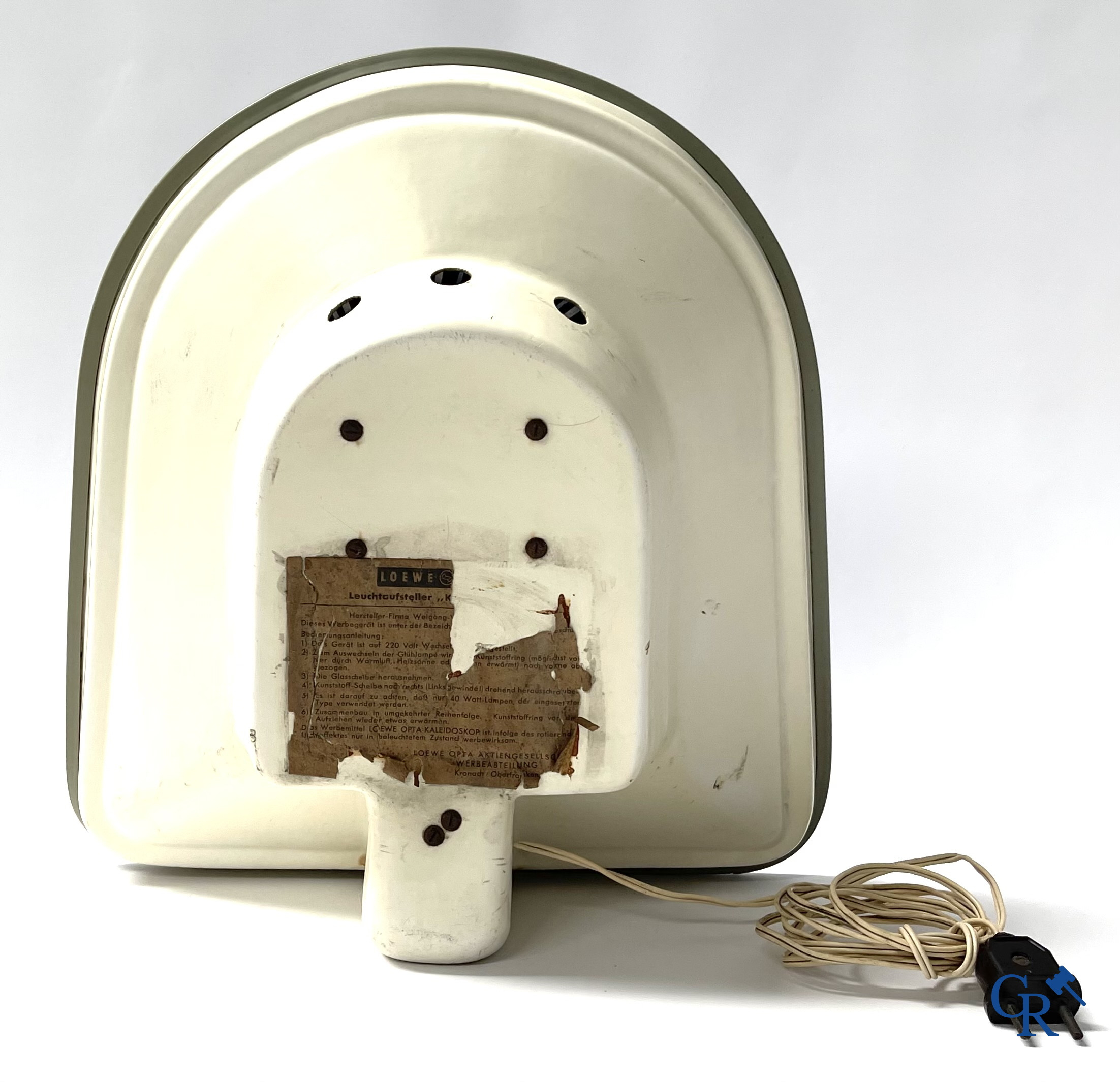 Loewe Opta, publiciteits lichtreclame voor radio's van Loewe Opta. 50'er-60'er jaren.