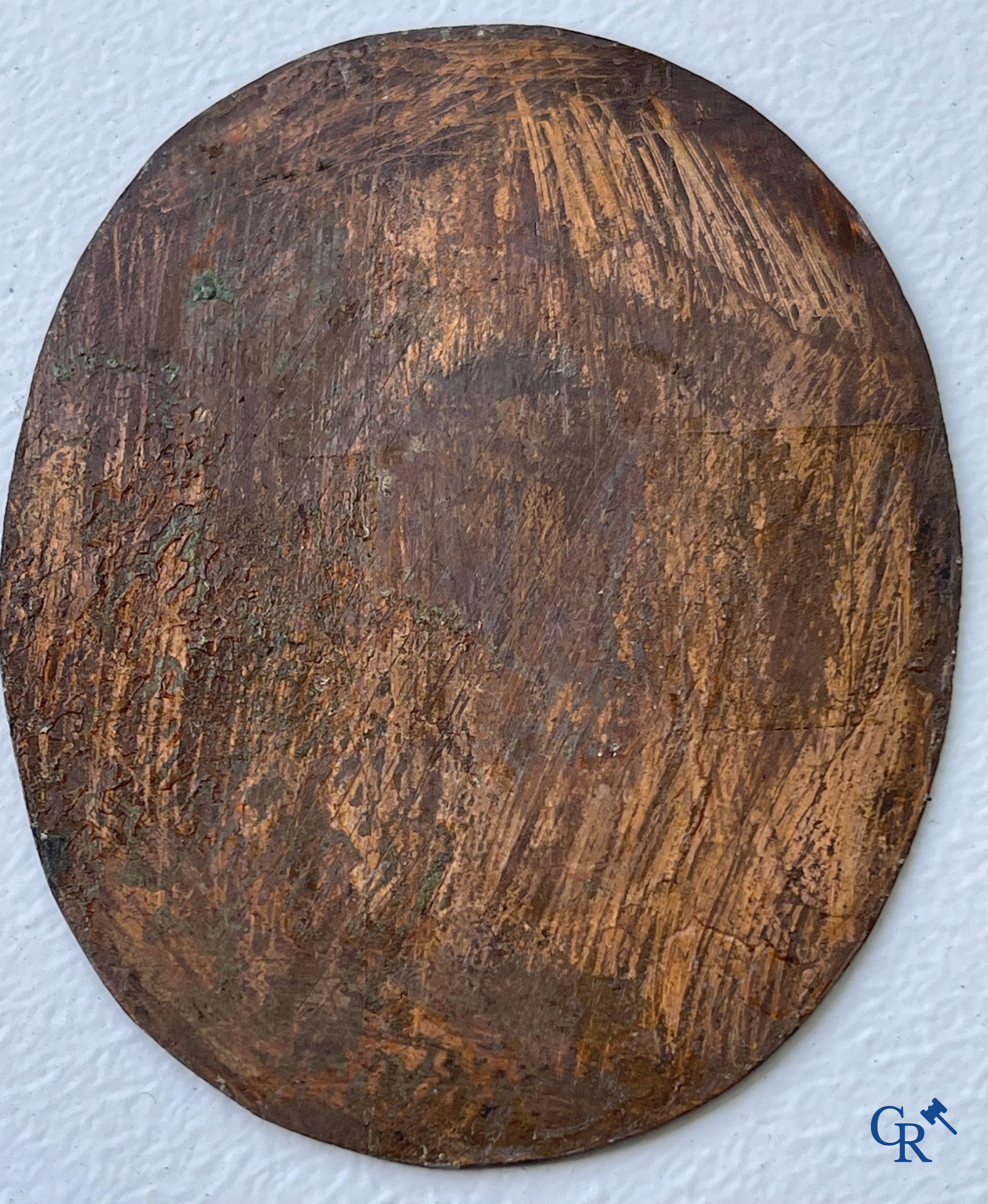 Miniatuurportret van een edelman. Olie op koper. 17e eeuw.