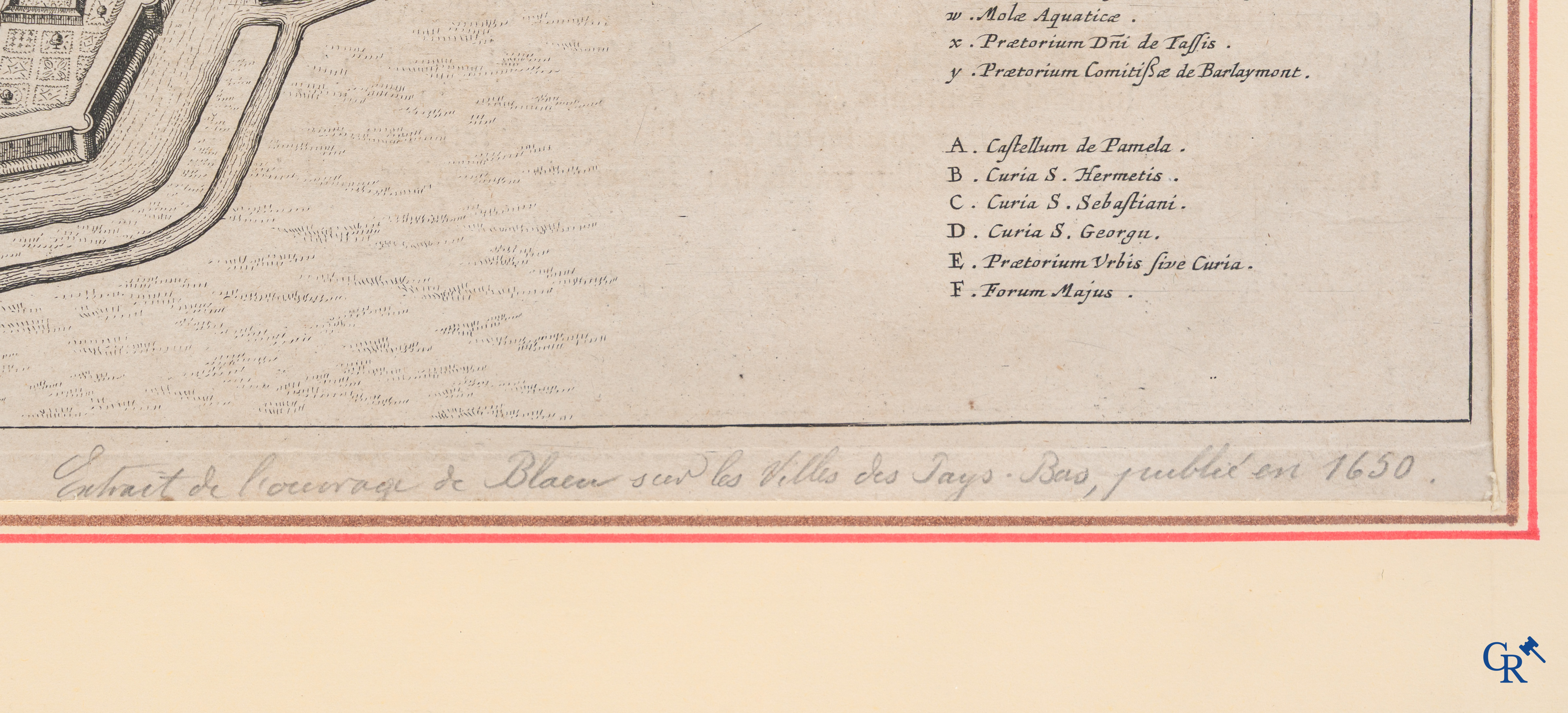 Oudenaarde, 7 antieke kaarten, waaronder strijdplannen, stads- en omwallingsplannen enz. 17e-18e eeuw.