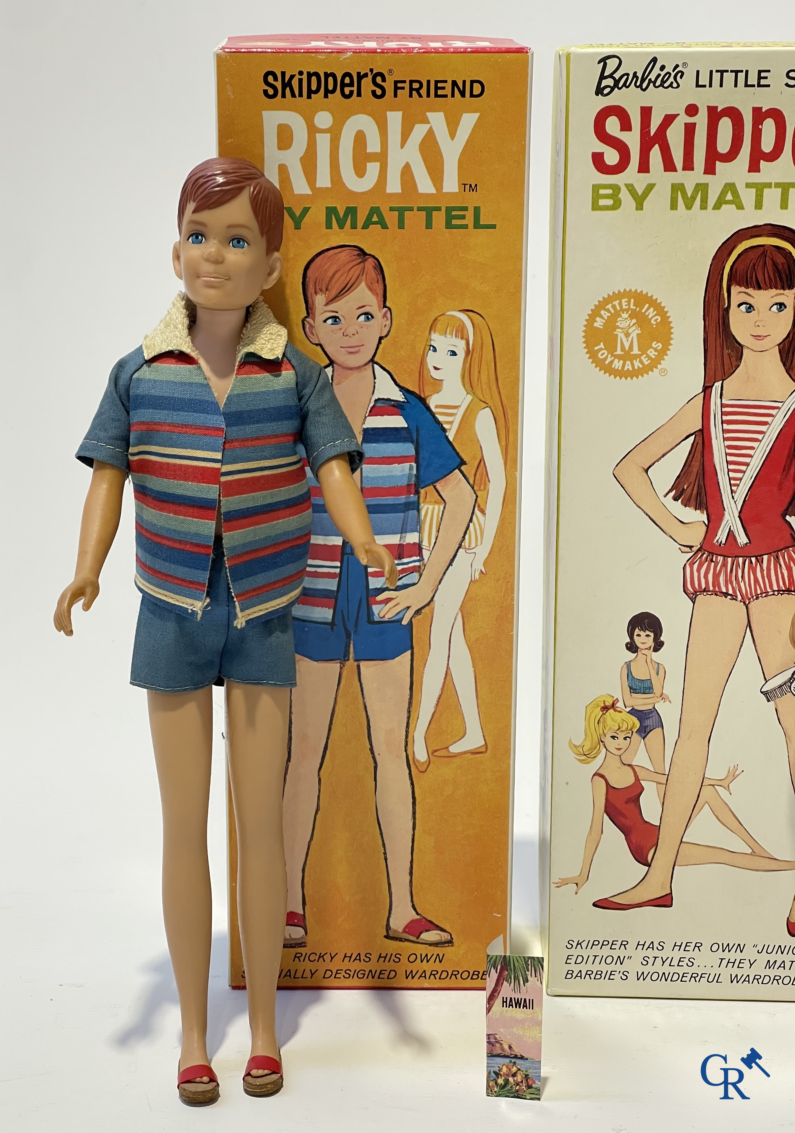 Oud Speelgoed. Mattel, een groot lot poppen en attributen. Barbie, Ricky, Skipper, Ken enz. Jaren '60 en later.