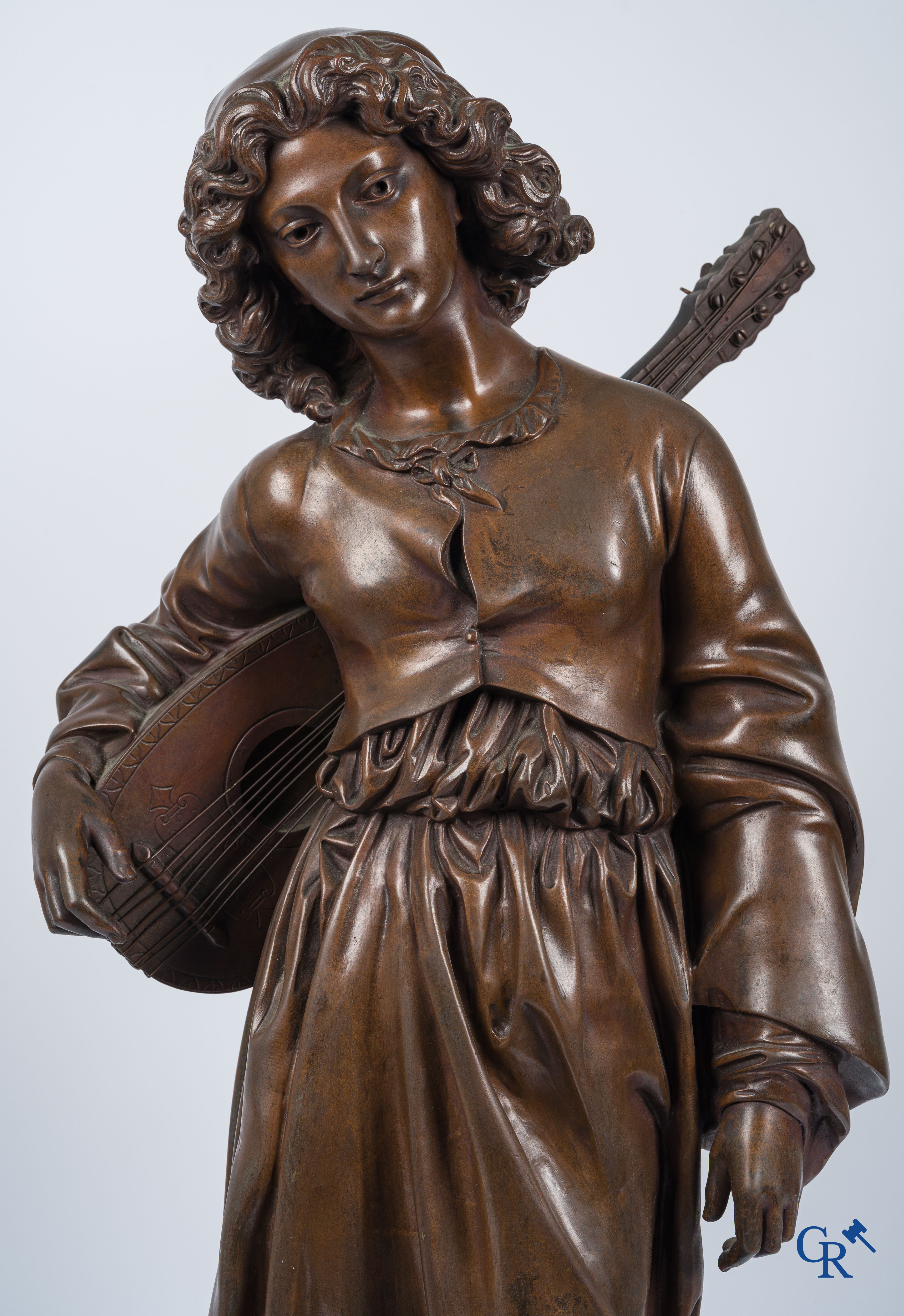 Alexandre Falguière (1831-1900) Groot bronzen beeld. Mignon. Gesigneerd A. Falguiere Paris 1879. Maison Marnyhac Paris.