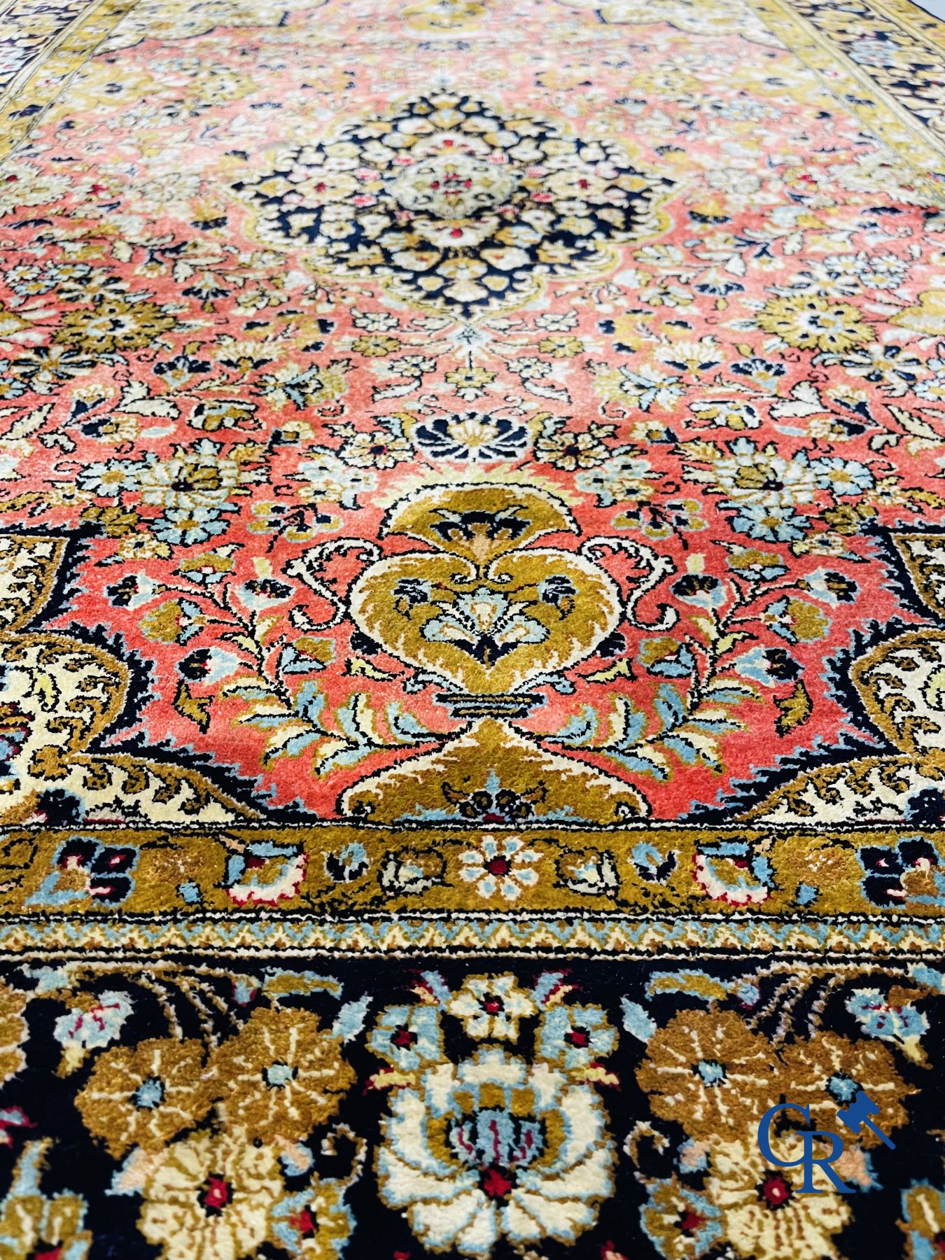 Oriental carpets: Ghoum. 2 Oriental carpets in silk.